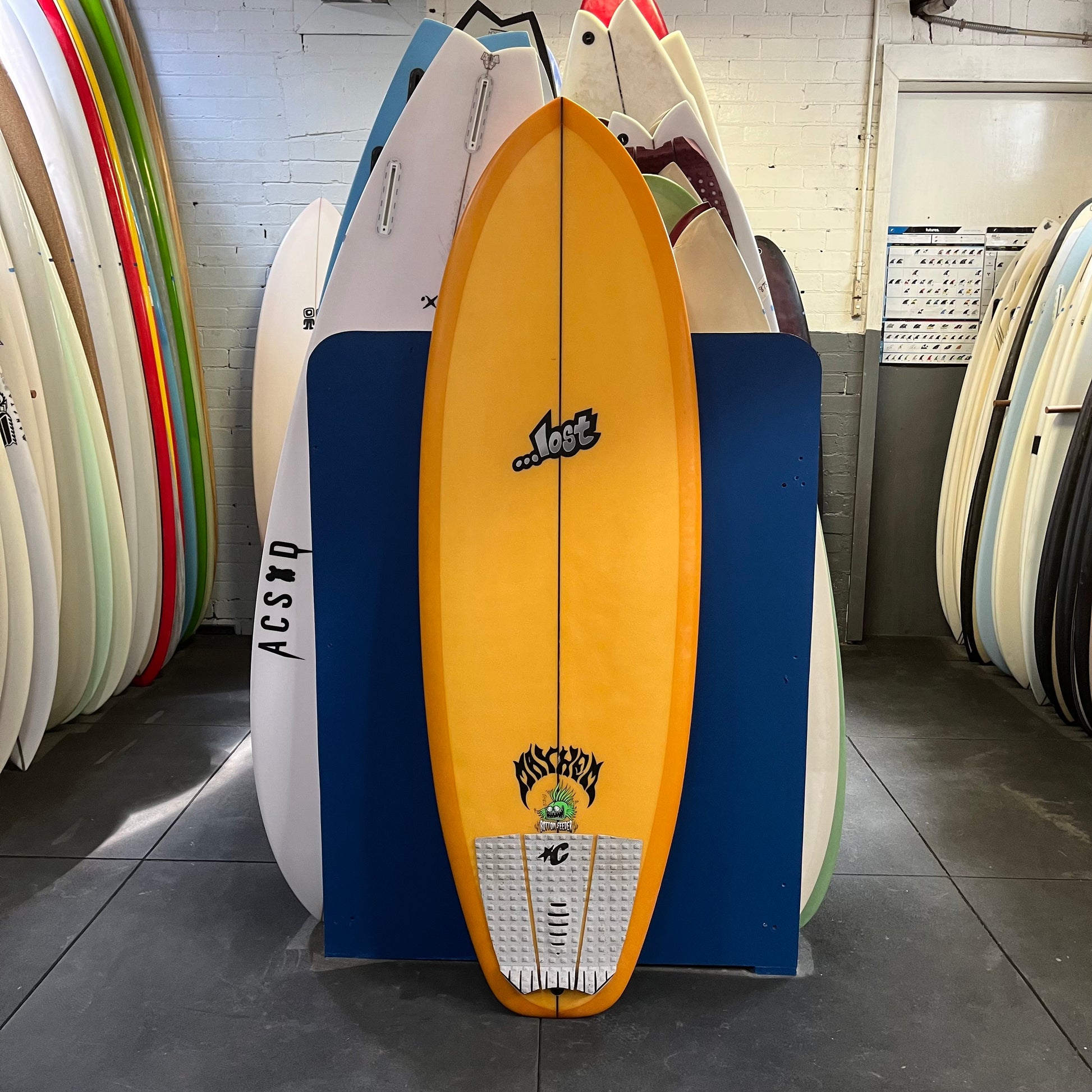 Lost Mayhem Bottom Feeder 5'8" secondhand surfboard top view