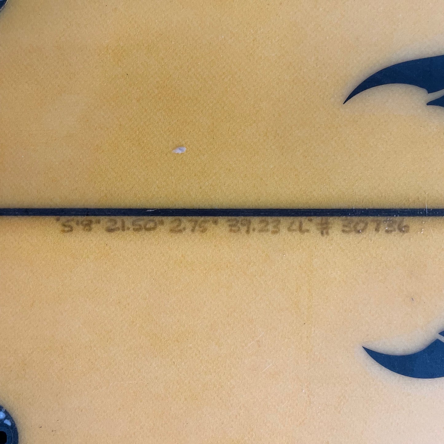 Lost Mayhem Bottom Feeder 5'8" secondhand surfboard dimensions close-up