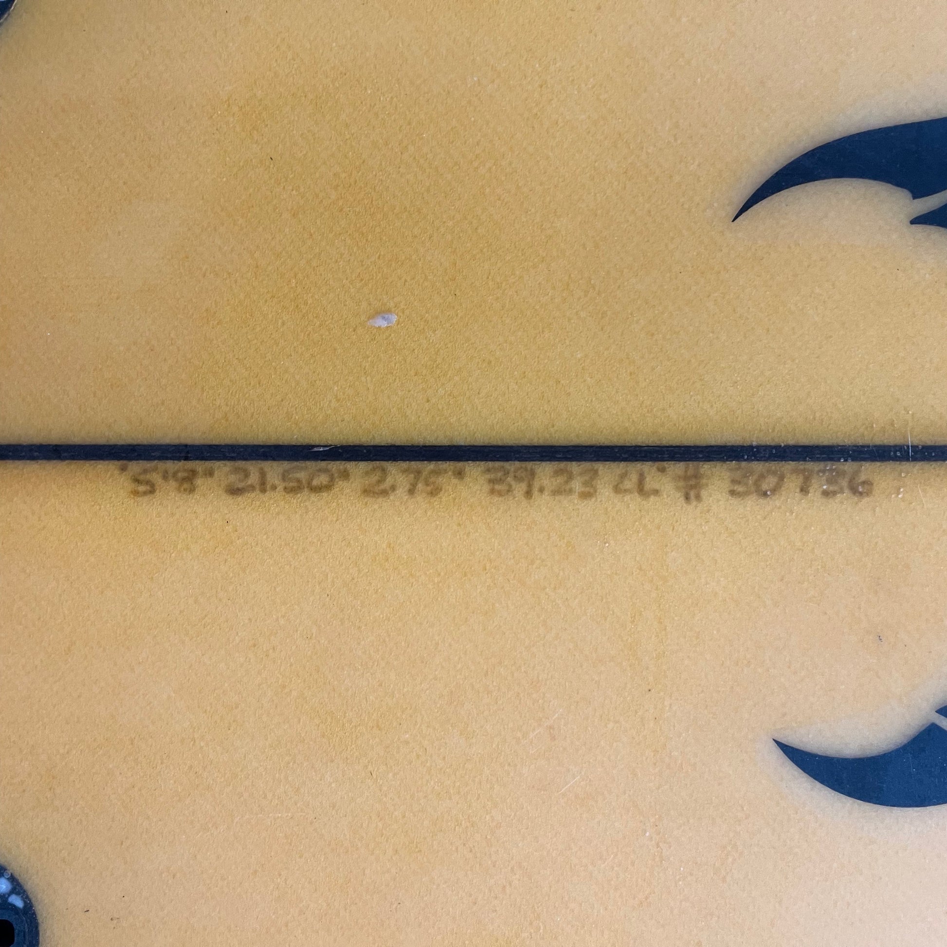 Lost Mayhem Bottom Feeder 5'8" secondhand surfboard dimensions close-up