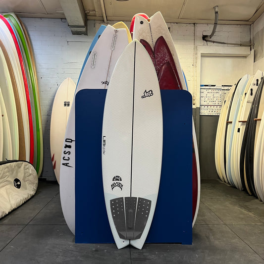 Lost Mayhem RNF 96 Libtech 5'7" secondhand surfboard top view