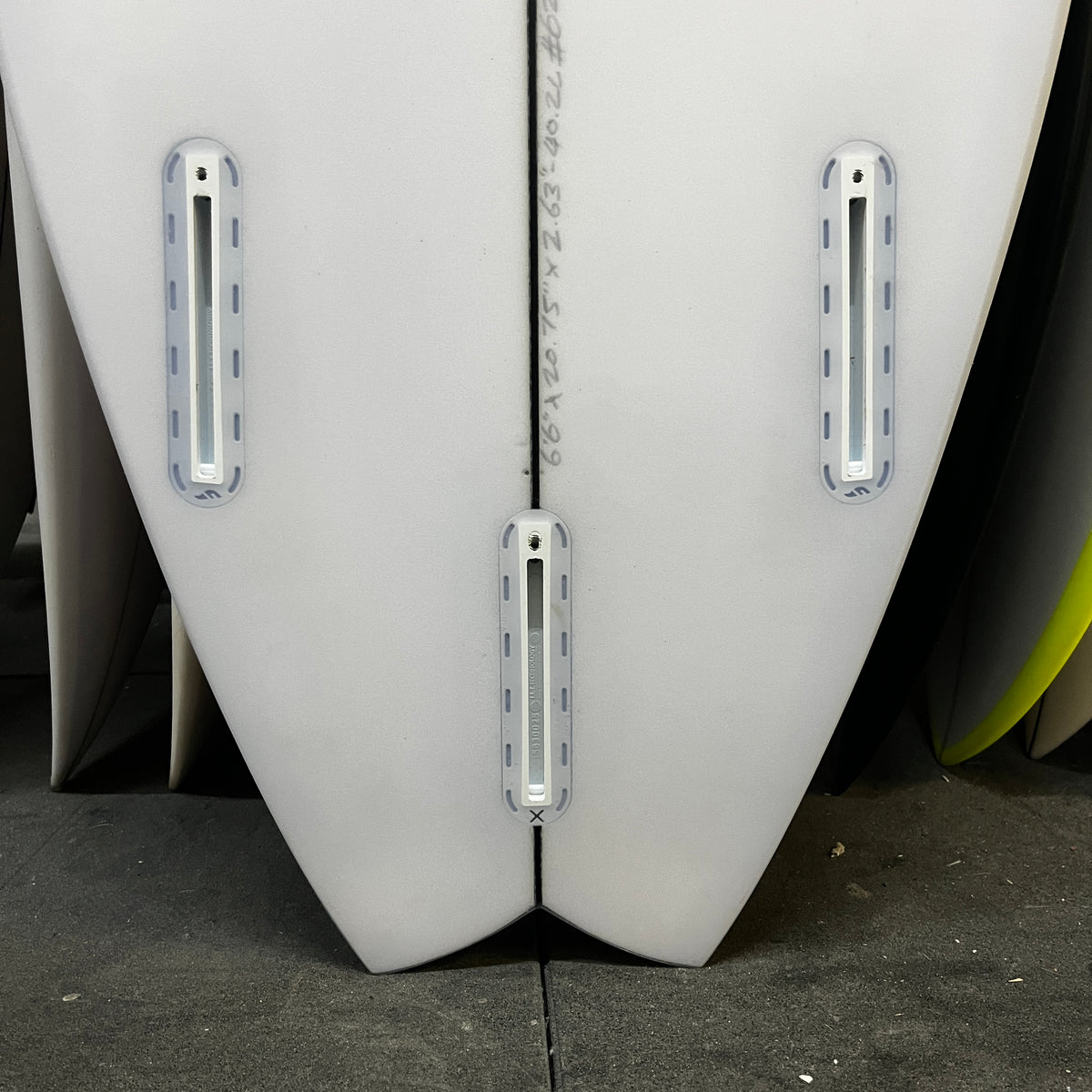 Lost Mayhem RNF Kingfish 6'6" secondhand surfboards fin box close-up