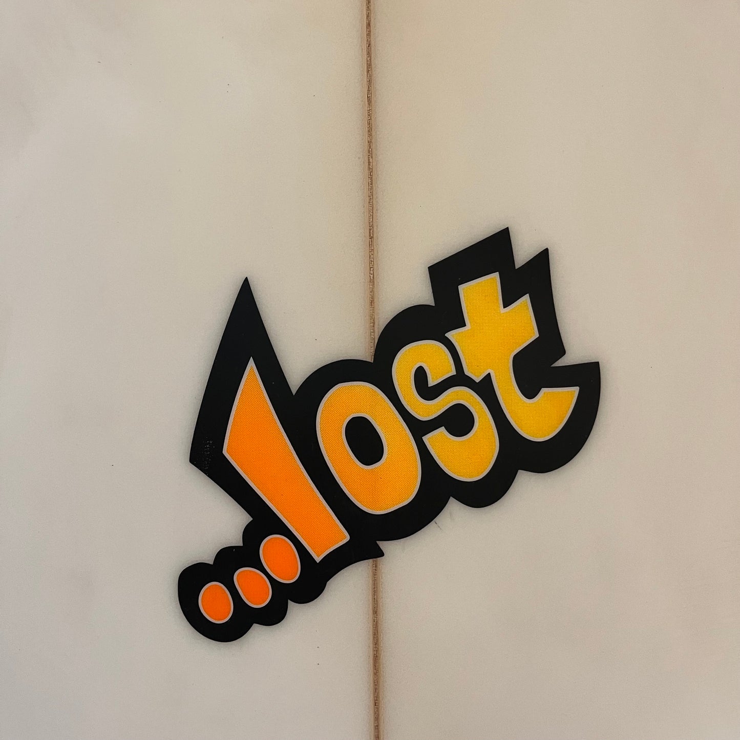 Lost Mayhem Puddle Jumper RP 5'11" secondhand surfboard brand logo close-up
