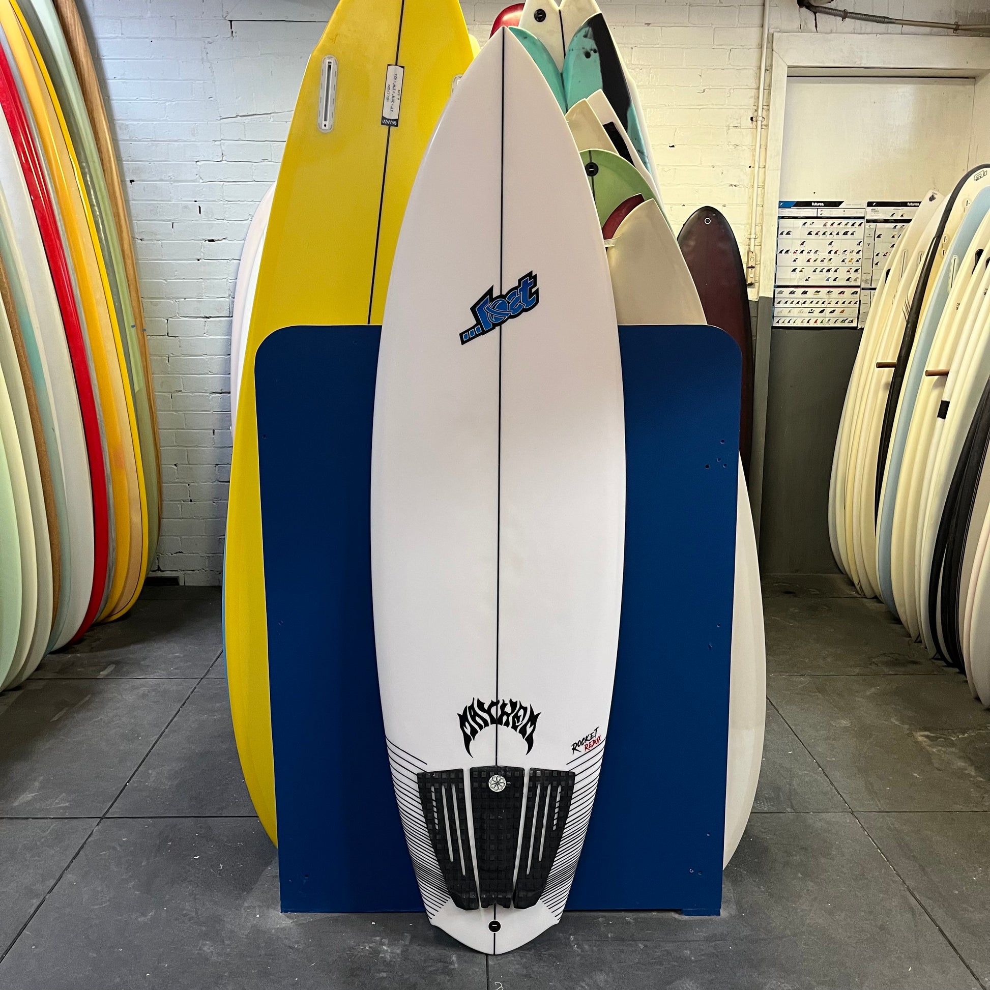 Lost Mayhem Rocket Redux 6'1" secondhand surfboard top view