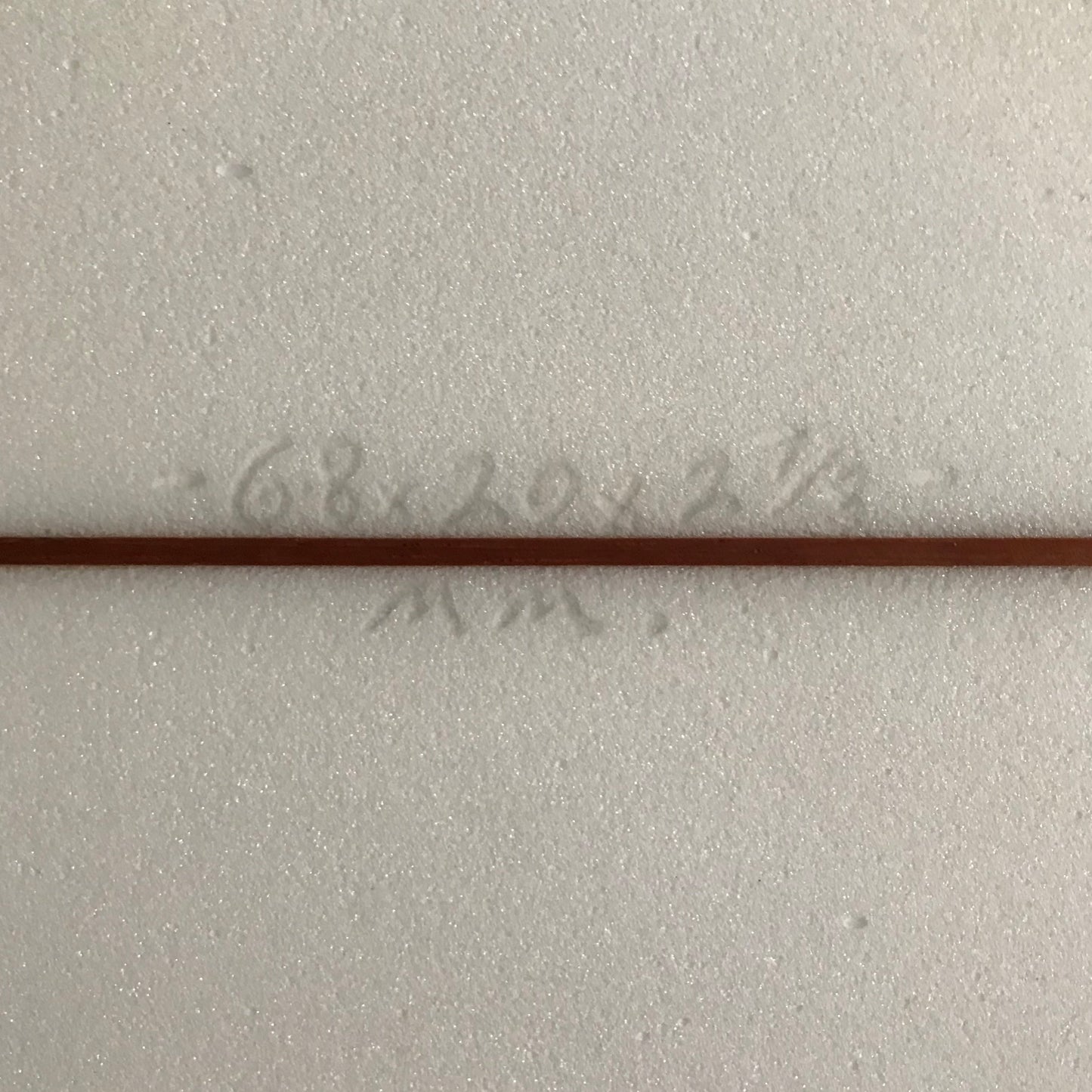 Mackie Designs Side Cut 6'8" secondhand surfboard dimensions close-up