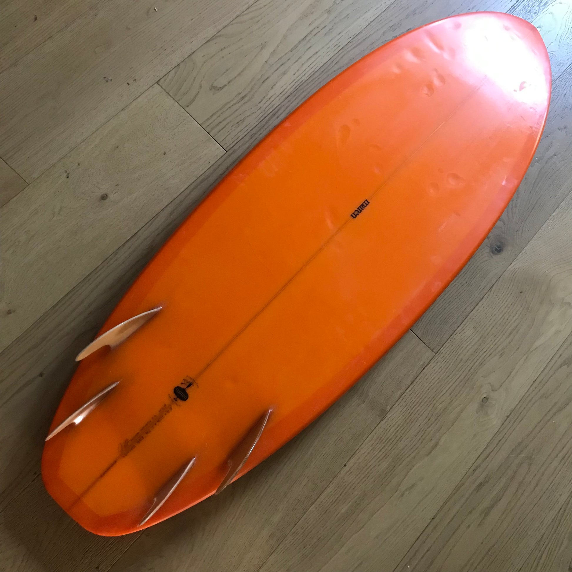 Maren quad 5'4" secondhand surfboards bottom view