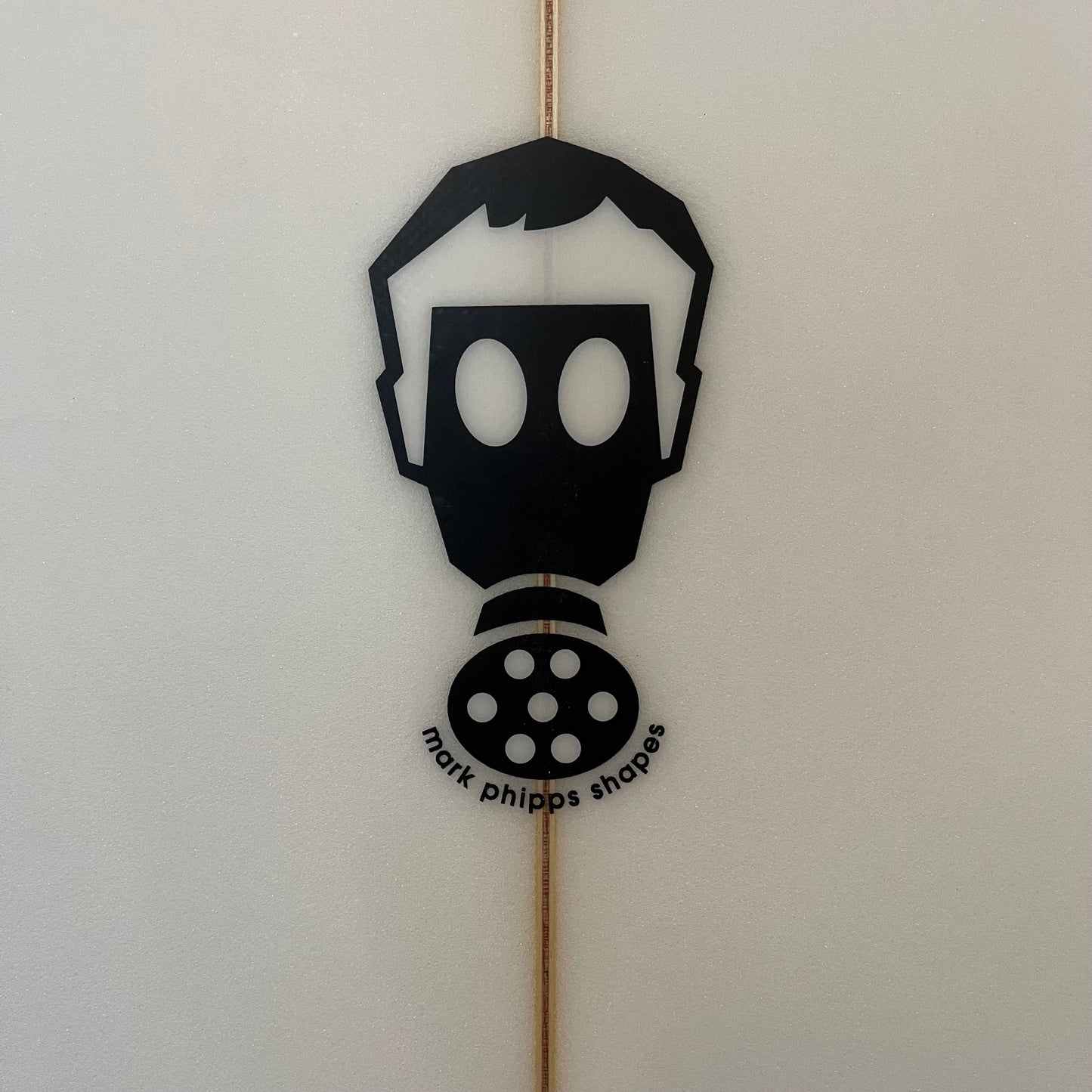 Mark Phipps Shapes One Bad Egg 6'10" secondhand surfboard brand logo close-up