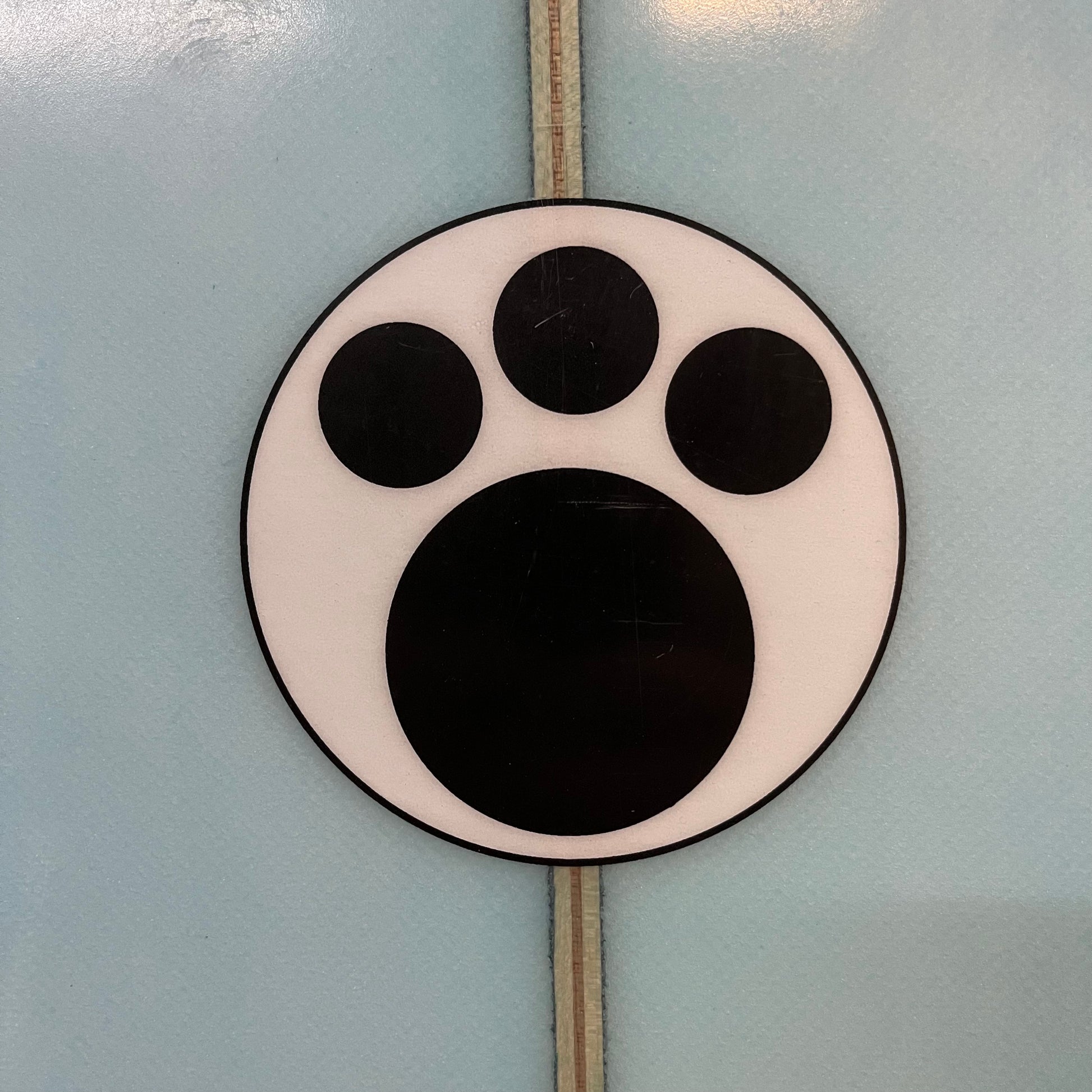 Maurice Cole RV Twin Pin 6'9" secondhand surfboard brand logo close-up