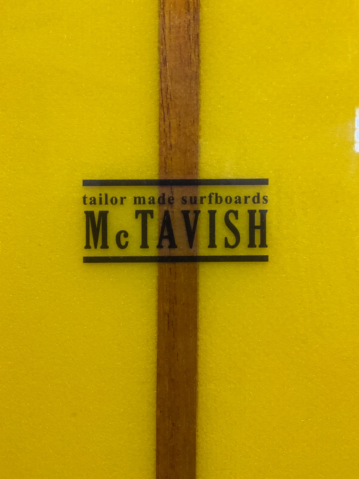 McTavish Noosa '66 10'10" secondhand surfboards brand name close-up
