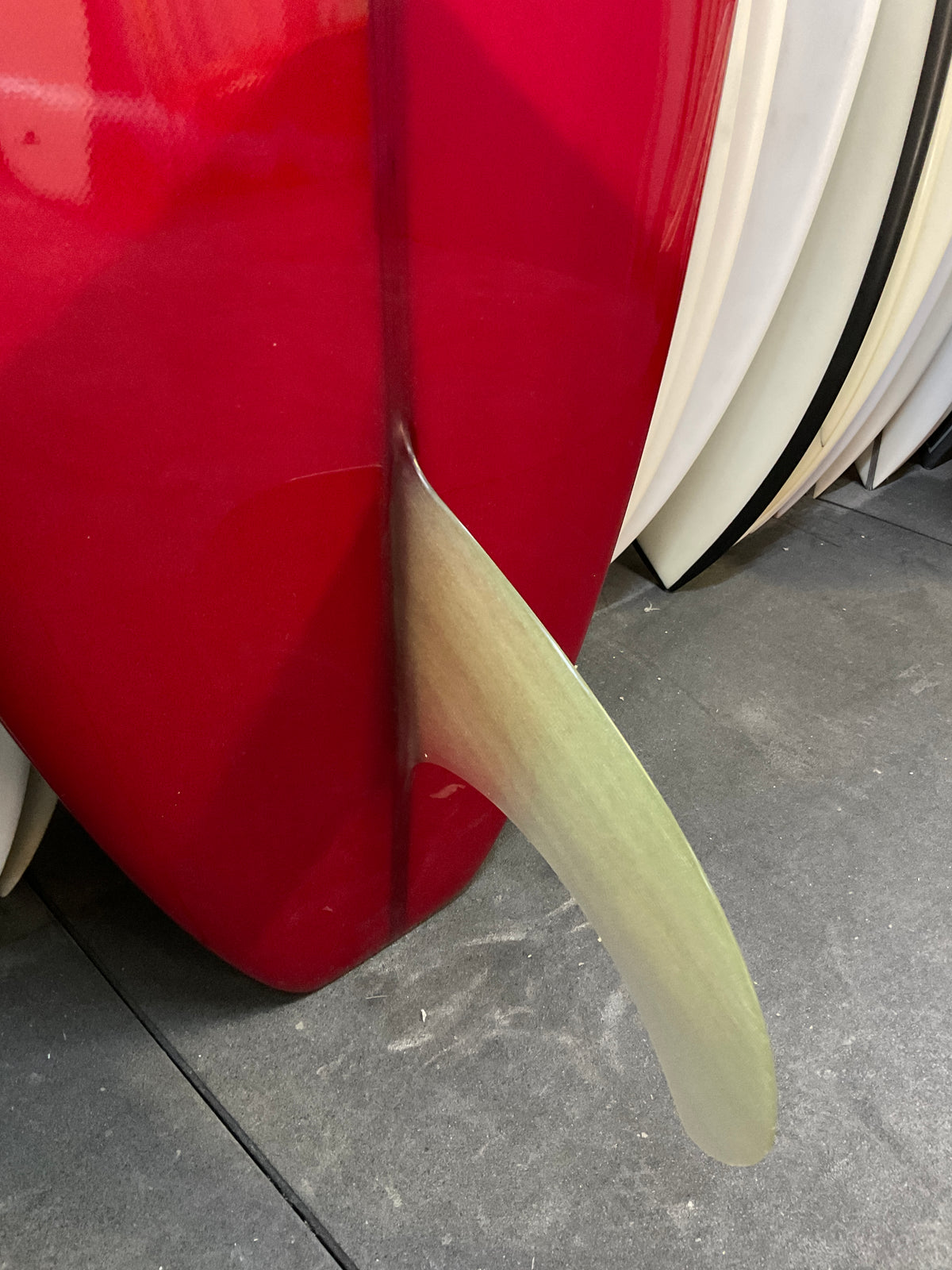 McTavish Noosa '66 10'10" secondhand surfboards fin close-up