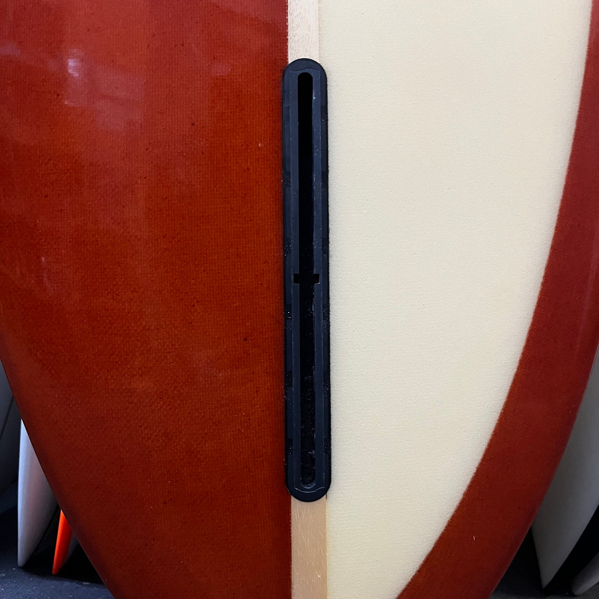 McTavish Noserider 9'3" secondhand surfboards fin box close-up