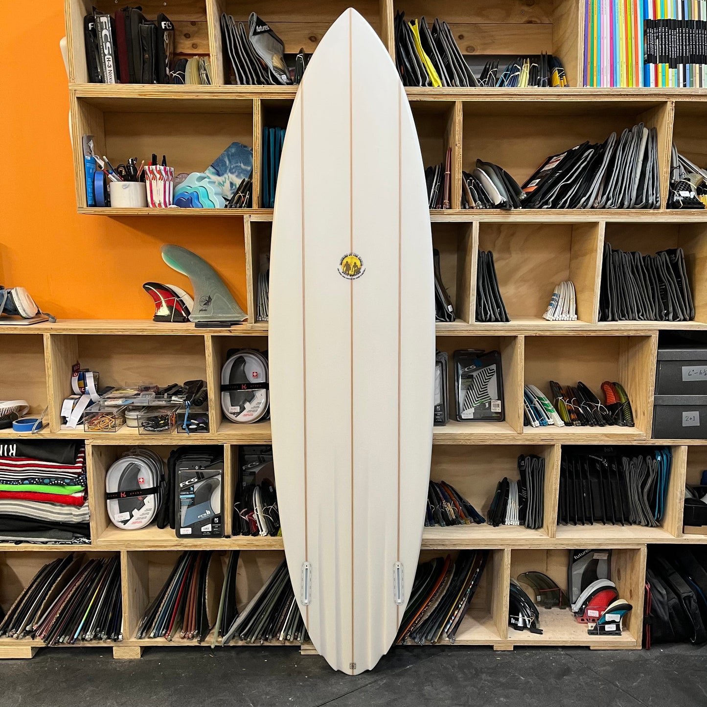 Morning of the Earth Fiji 6'10" secondhand surfboard bottom view