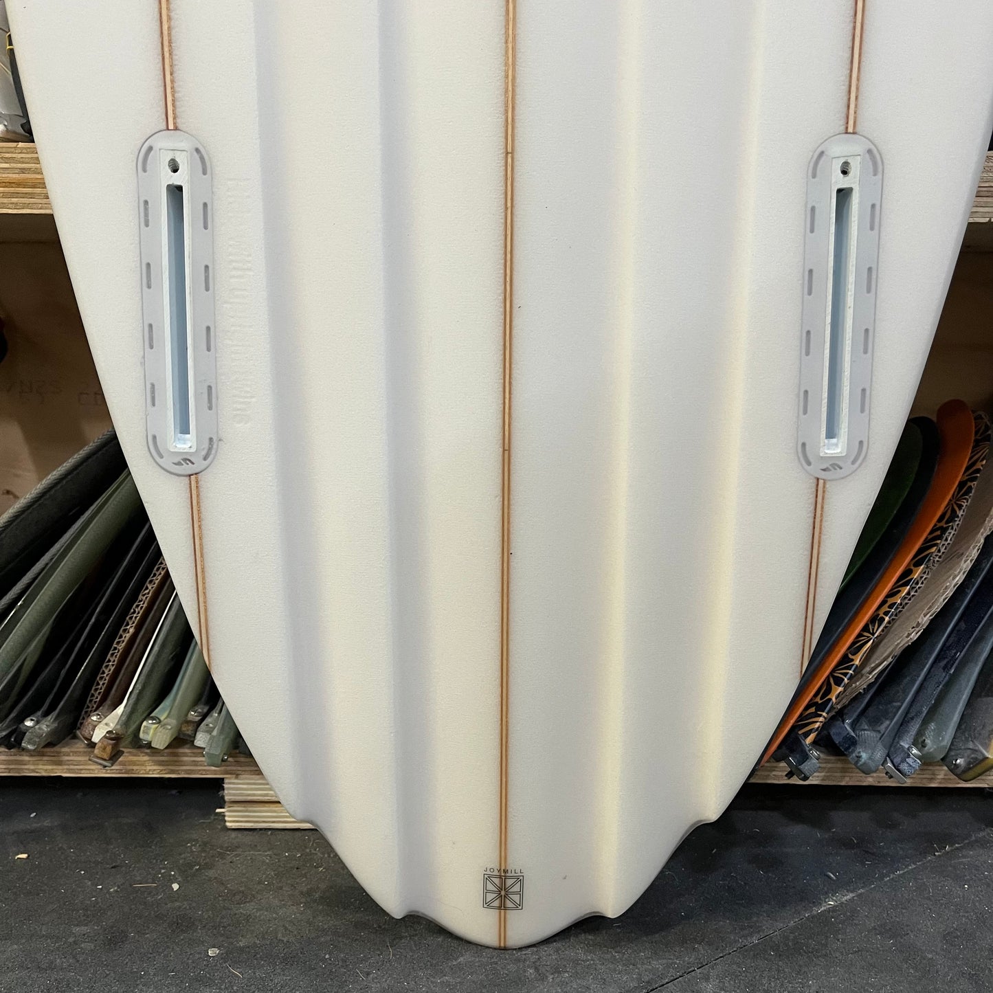 Morning of the Earth Fiji 6'10" secondhand surfboard fin box close-up