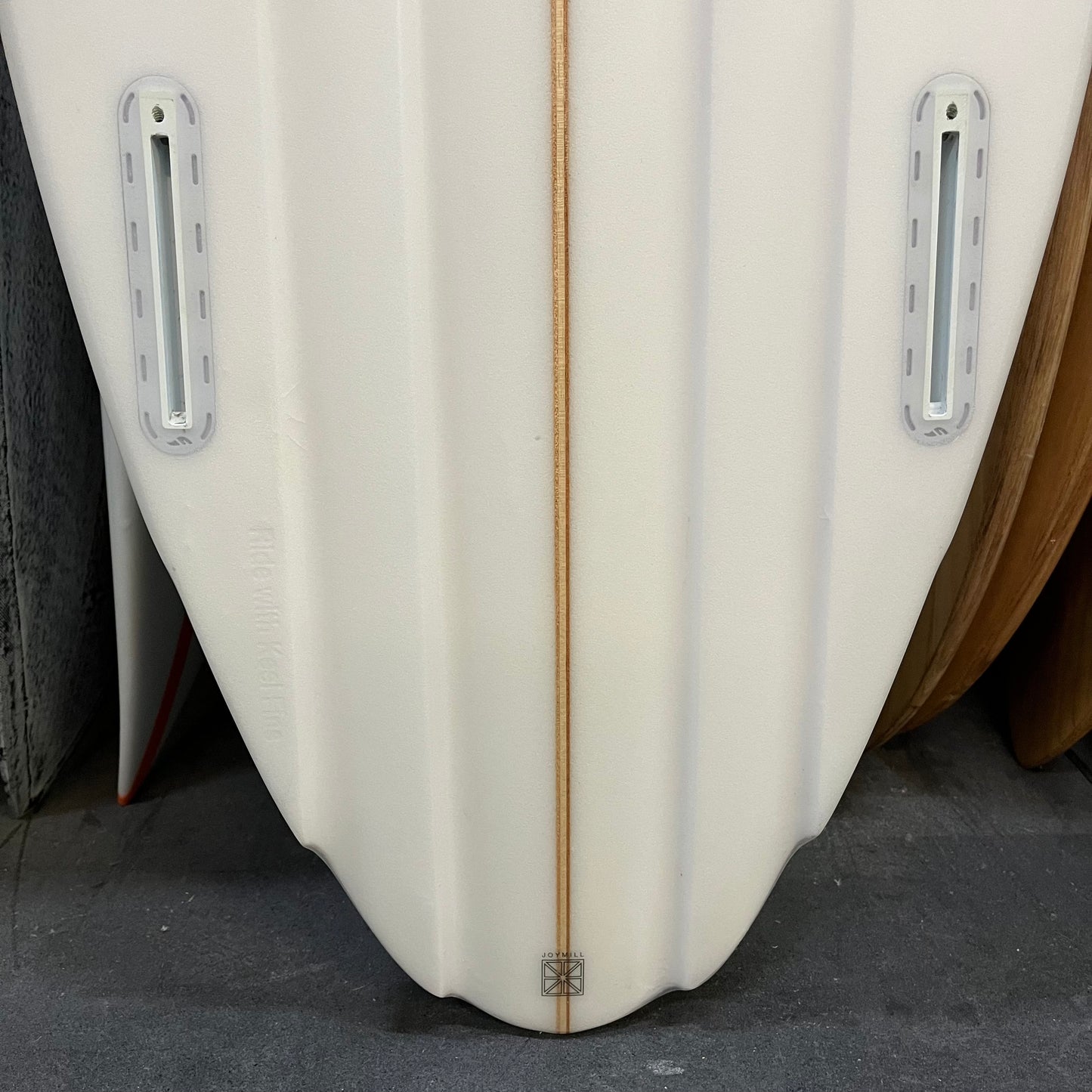 Morning of the Earth Massive 7'10" secondhand surfboard fin box close-up