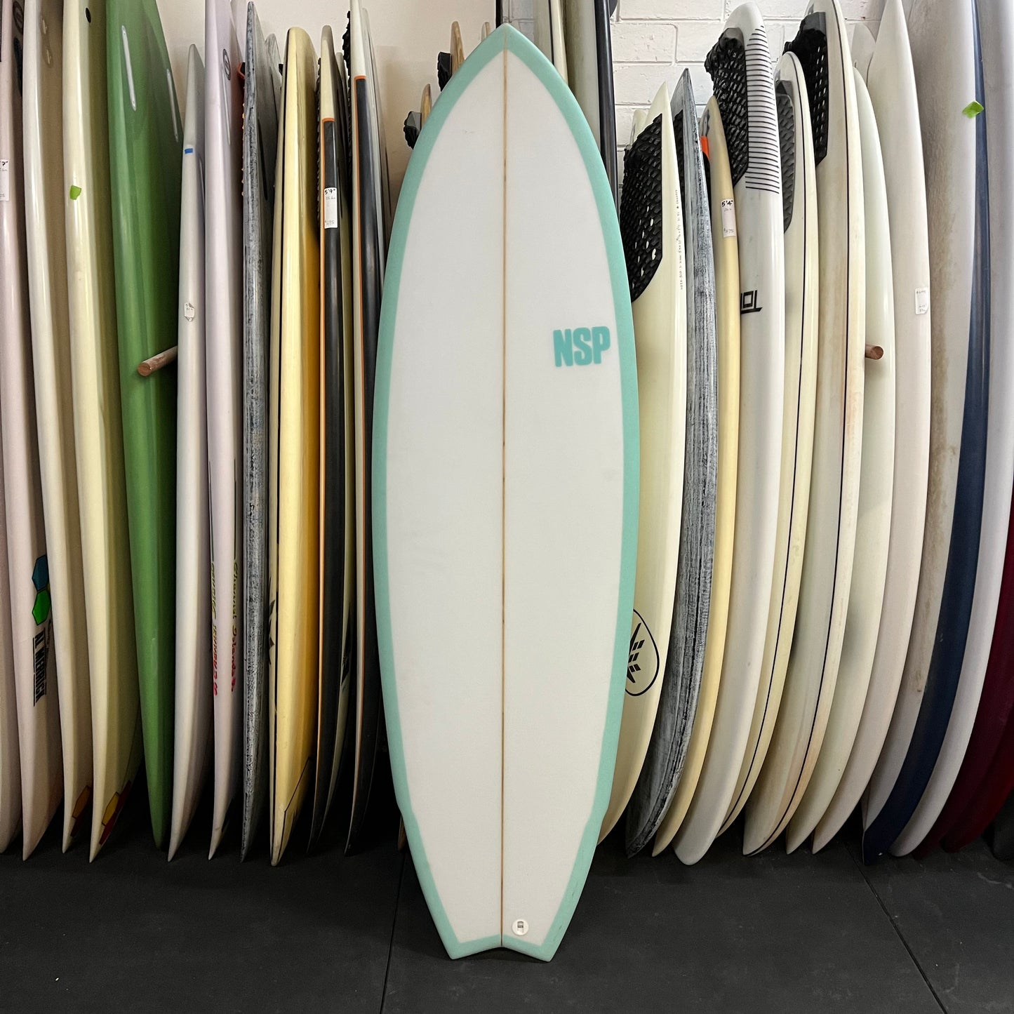 NSP Fish King 5'6" secondhand surfboard top view