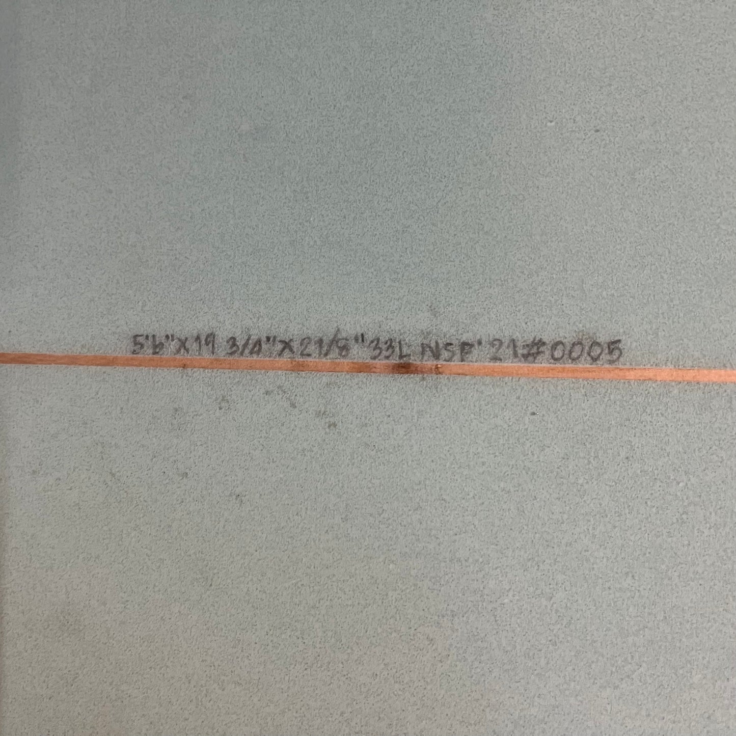 NSP Fish King 5'6" secondhand surfboard dimensions close-up