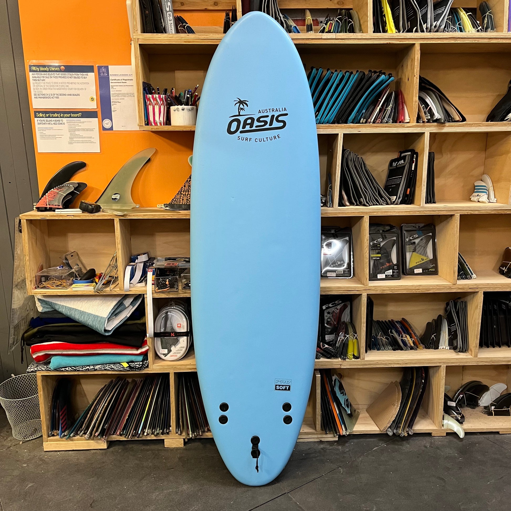 Oasis Surf Culture 6'6" secondhand surfboard top view
