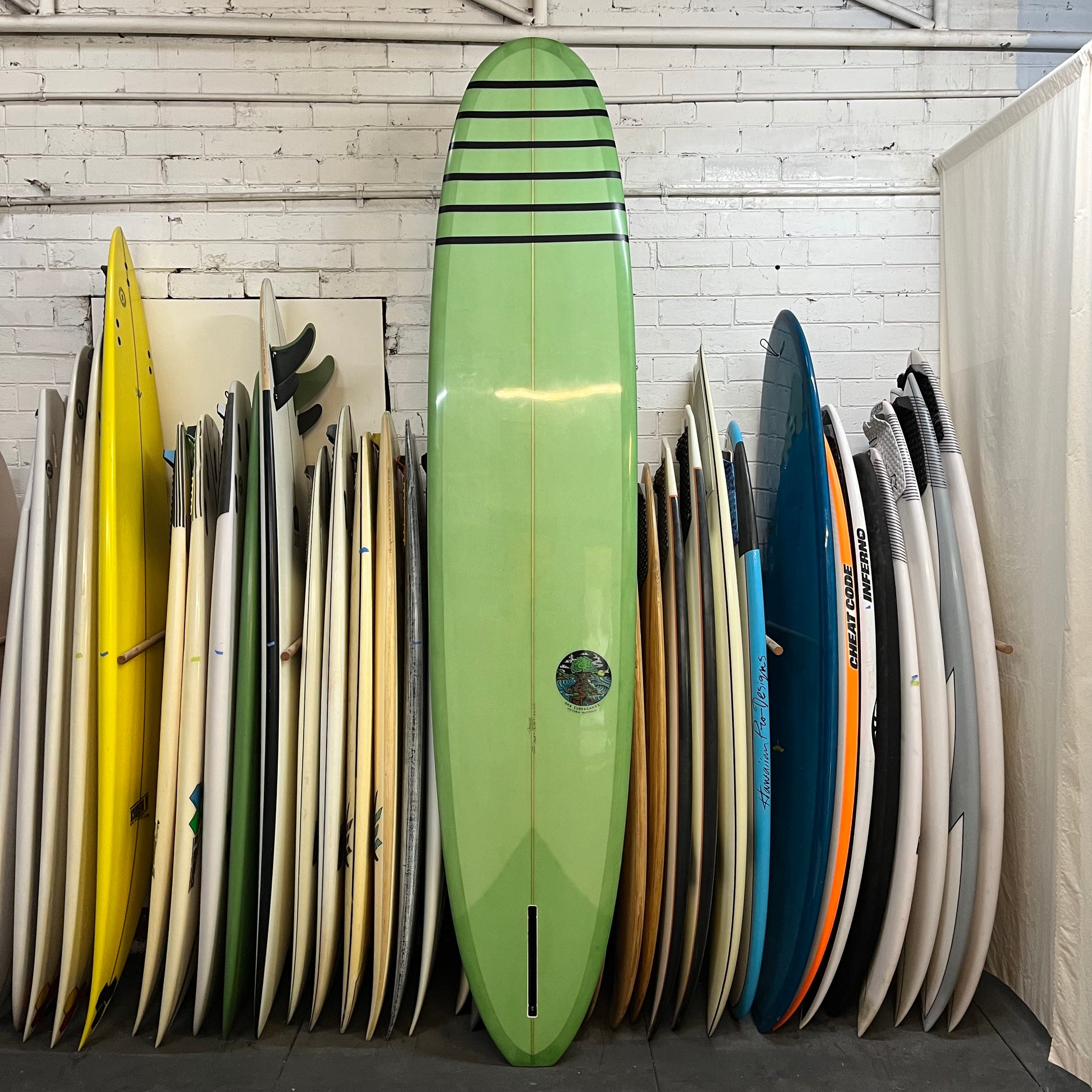 Oke Surfboards Chok's Mal 9'4" secondhand surfboard bottom view