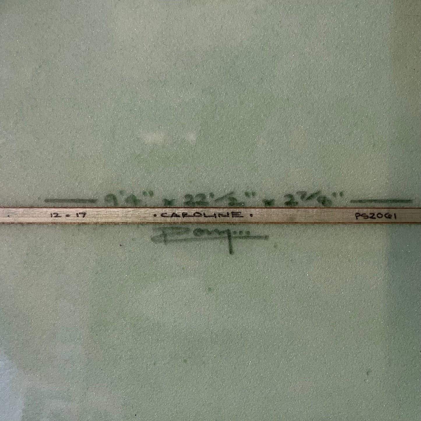 Oke Surfboards Chok's Mal 9'4" secondhand surfboard dimensions close-up