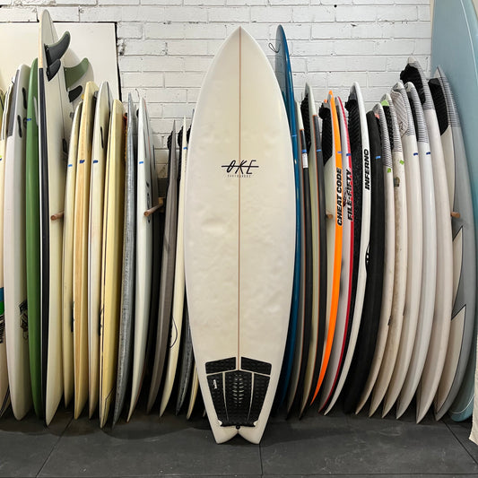 Oke Surfboards Fish 6'6" secondhand surfboard top view