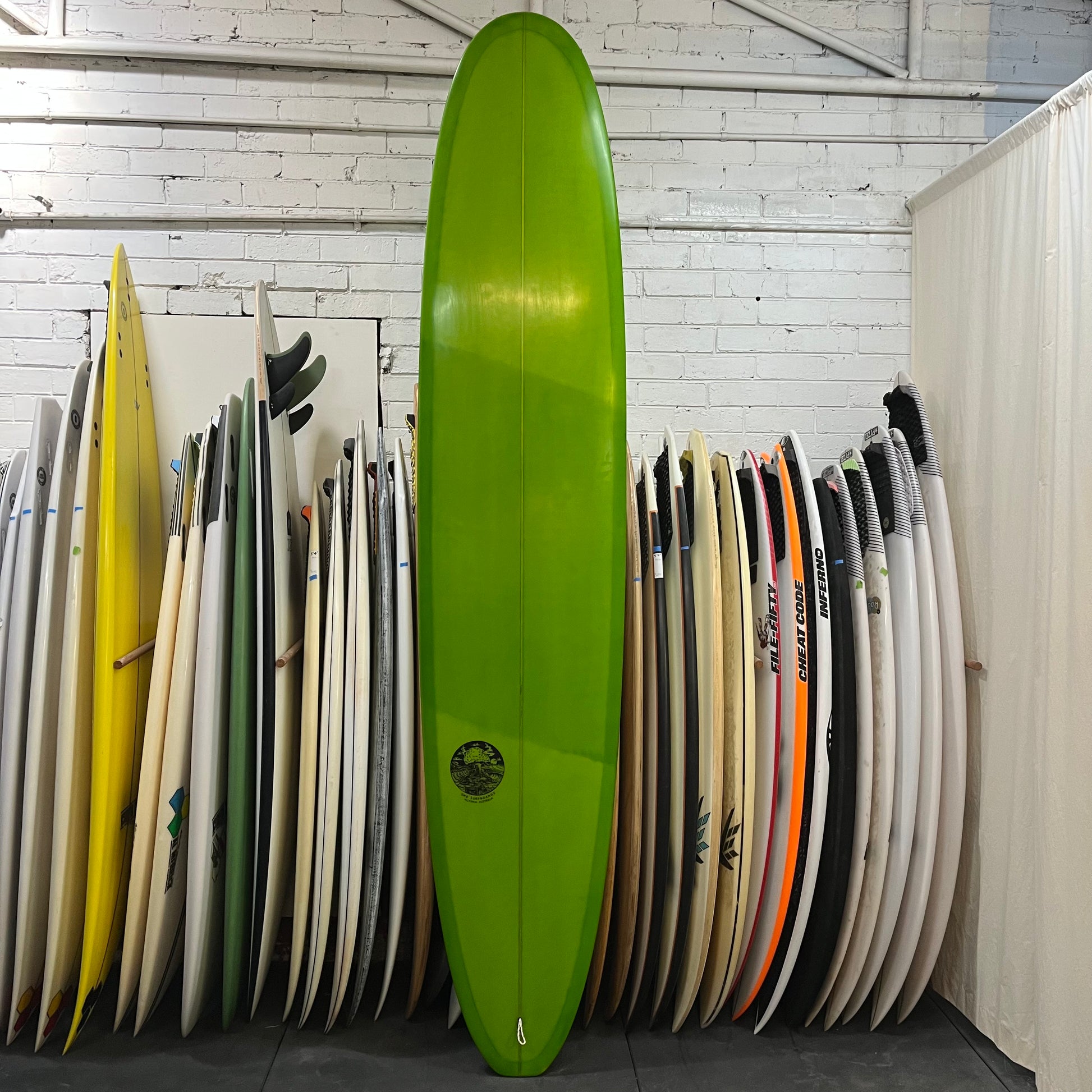 Oke Surfboards longboard 9'6" secondhand surfboard top view