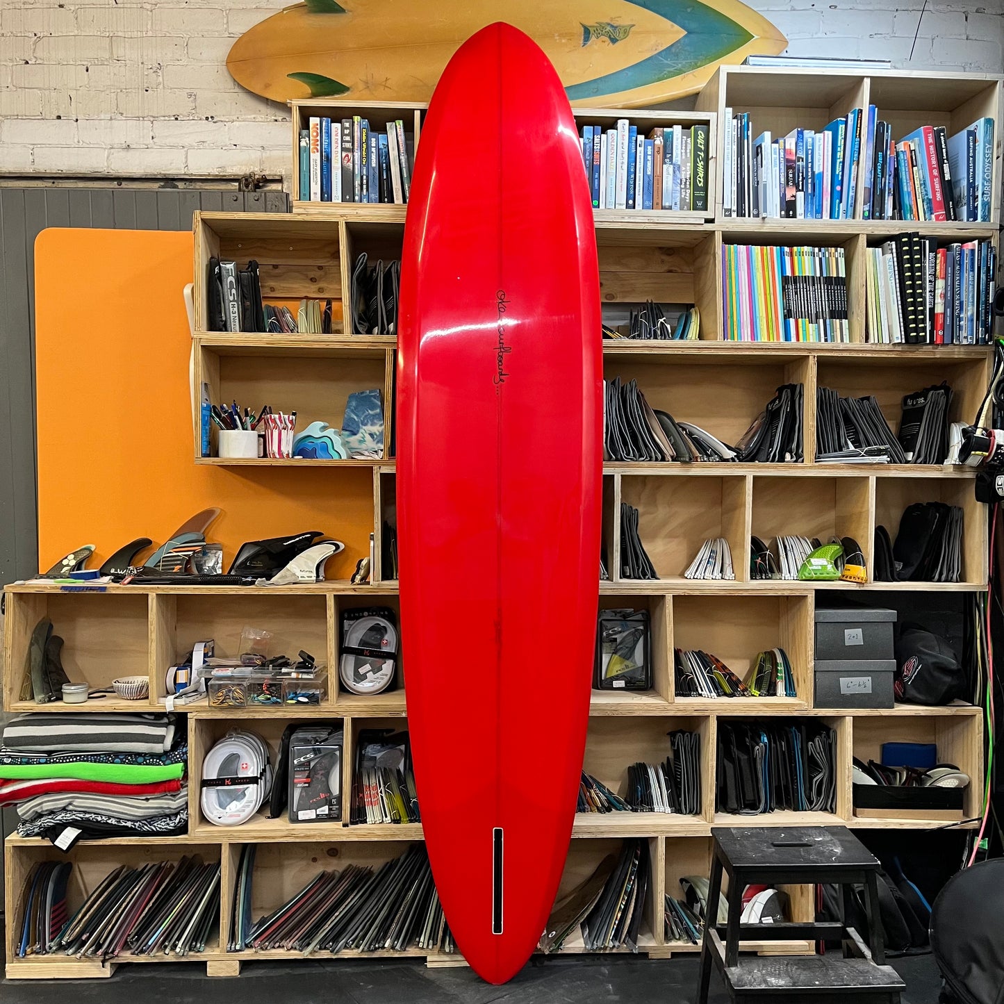 Oke Surfboards longboards 9'1" secondhand surfboard bottom view