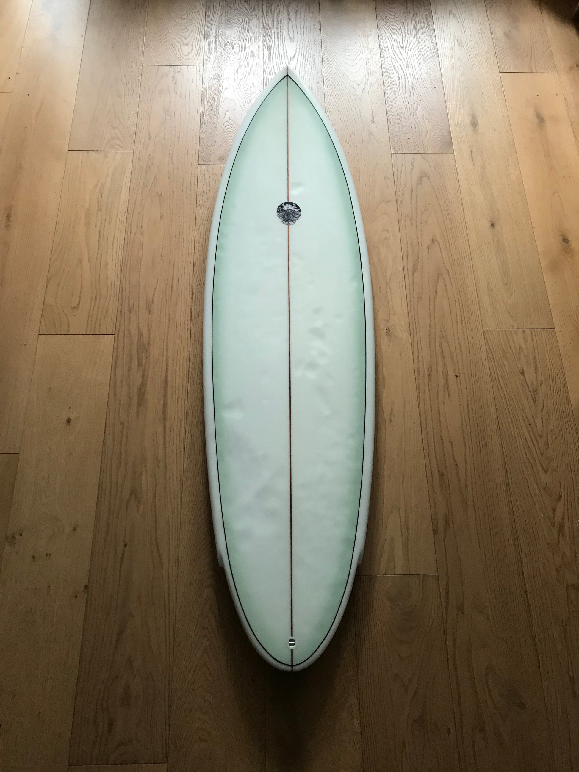 Oke Surfboards Twin Pin 6'2" secondhand surfboard top view