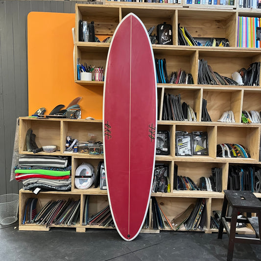 Oke Surfboards twin pin 7'0" secondhand surfboard top view