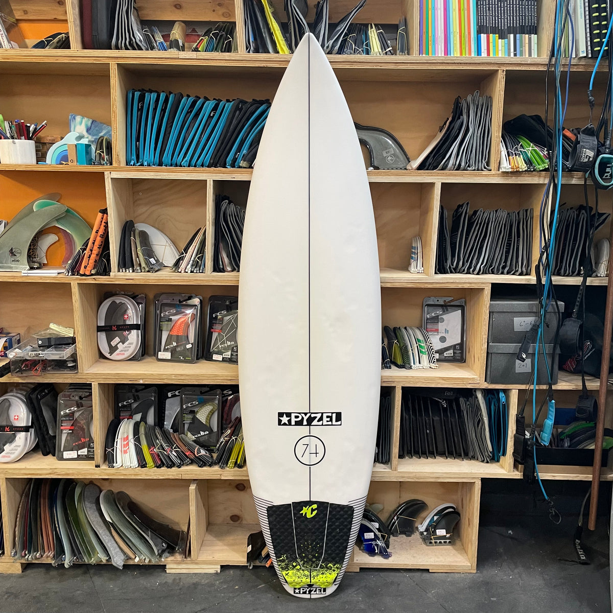 Pyzel 74 6'3" secondhand surfboards top view