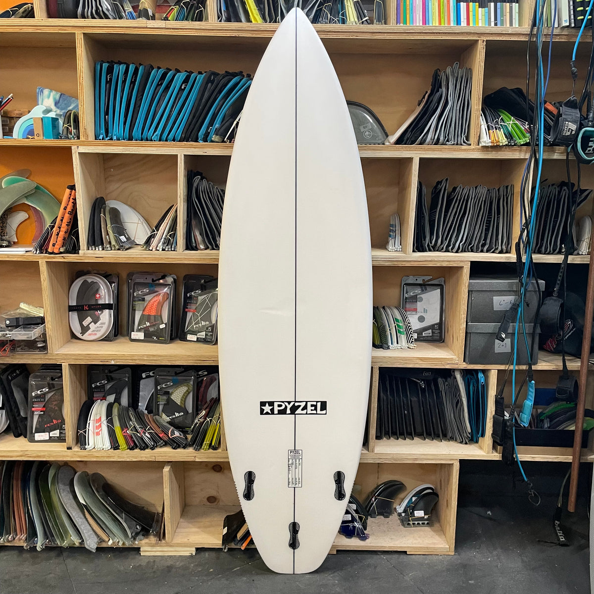 Pyzel 74 6'3" secondhand surfboards bottom view
