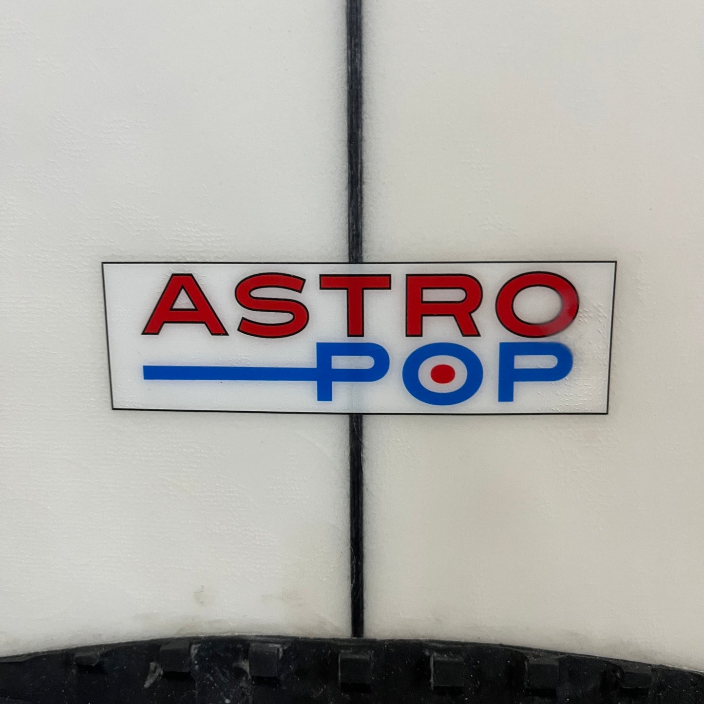 Pyzel Astro Pop 6'4" secondhand surfboard model logo close-up