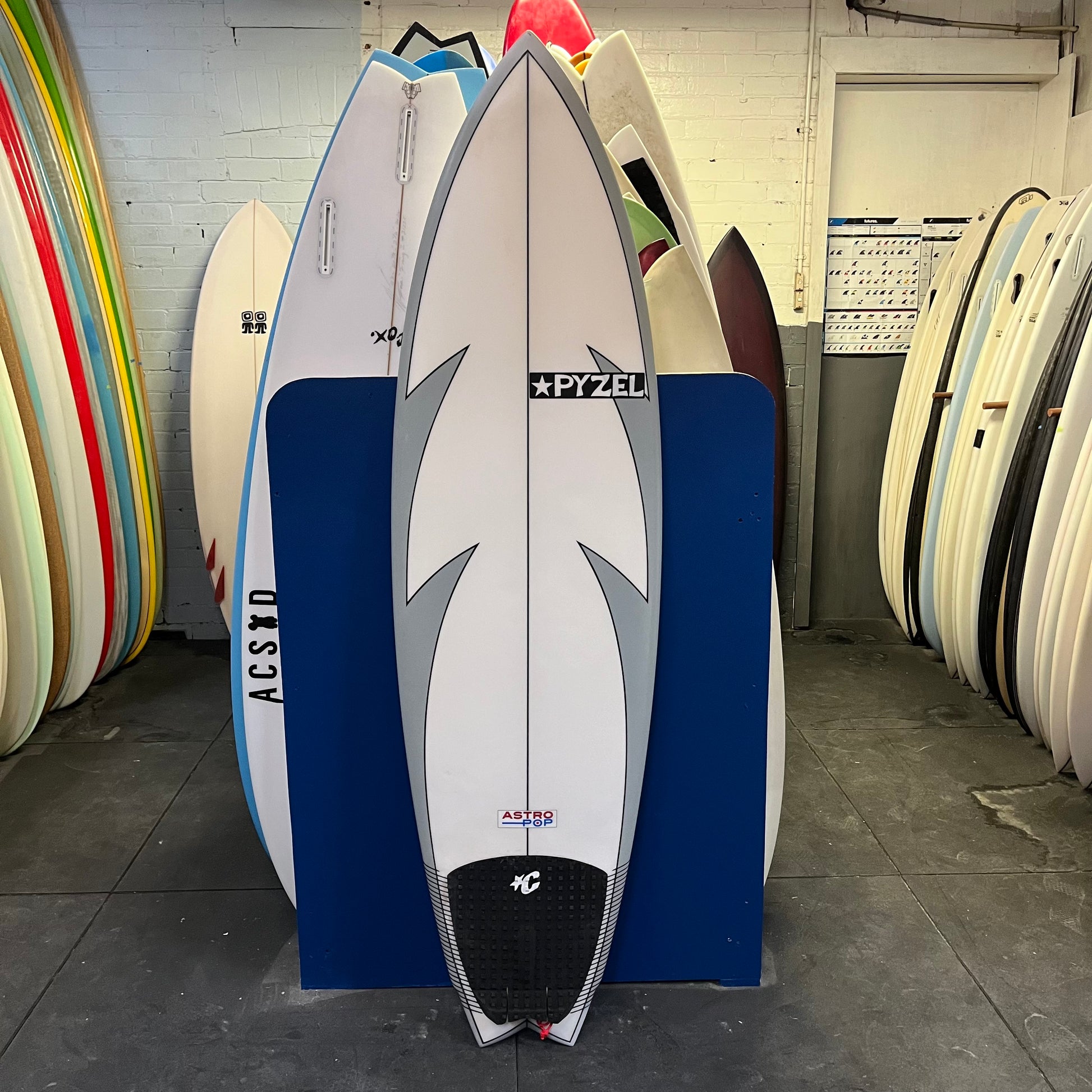 Pyzel Astro Pop 6'4" secondhand surfboard top view