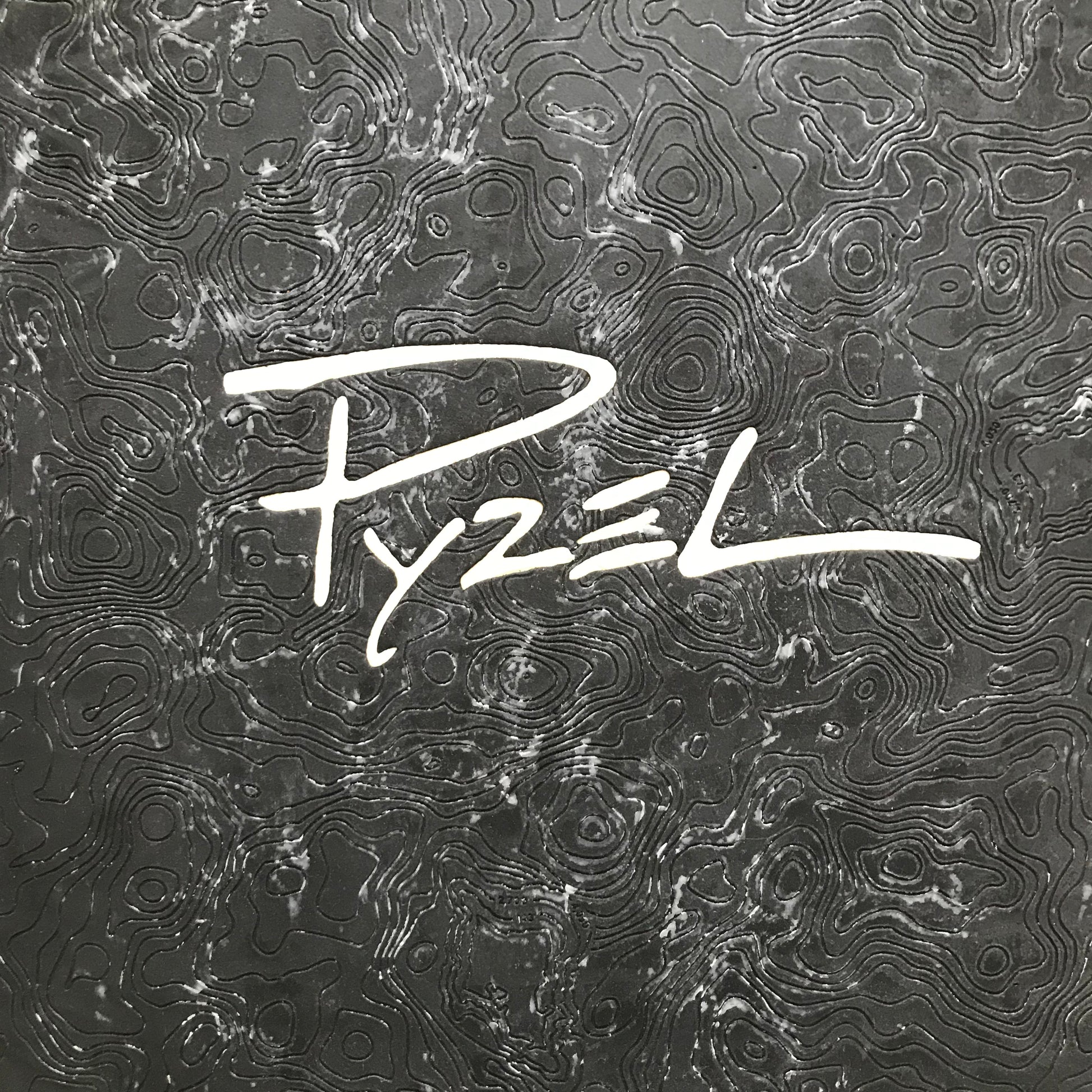 Pyzel JJF Gremlin softboard 5'6" secondhand surfboard brand logo close-up