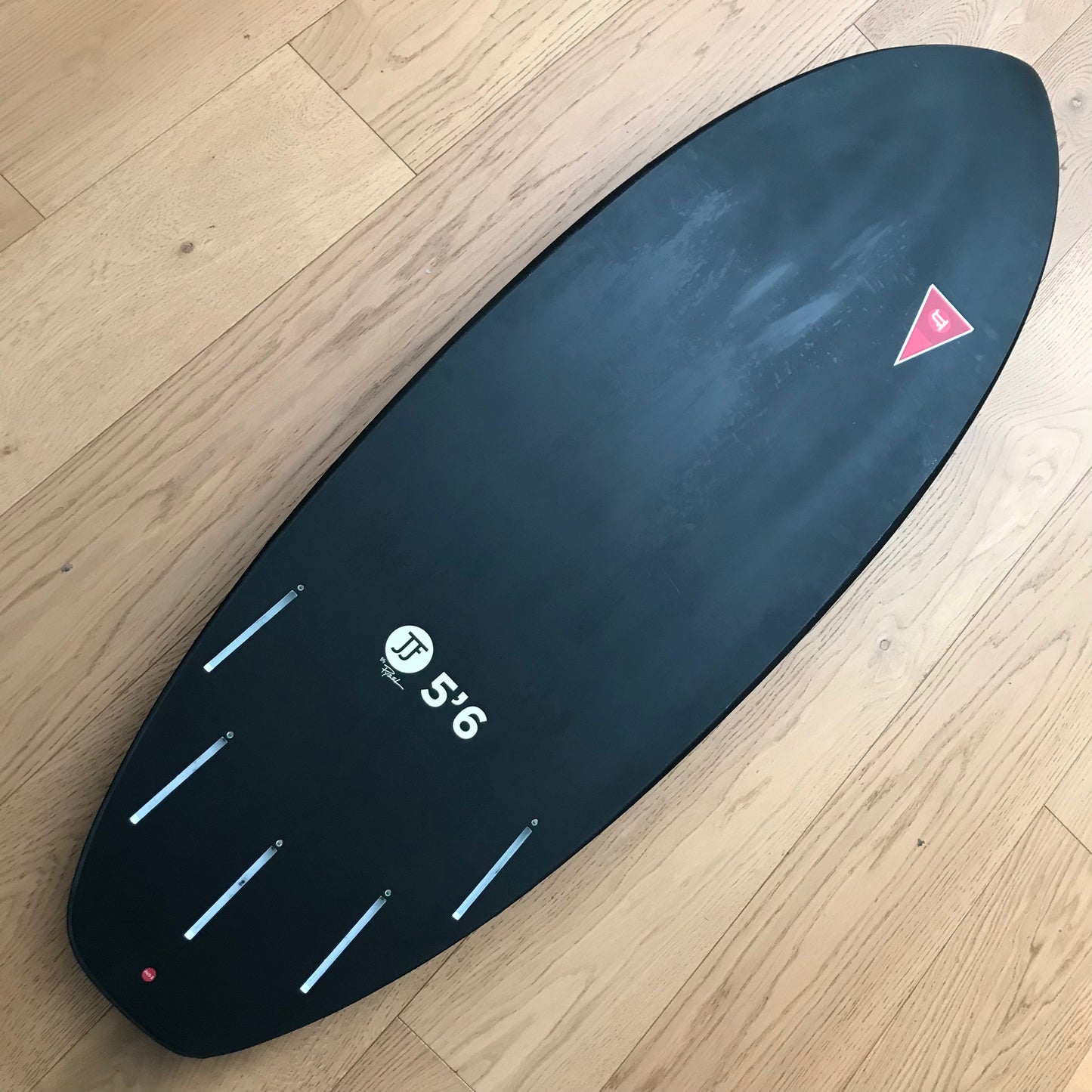Pyzel JJF Gremlin softboard 5'6" secondhand surfboard bottom view