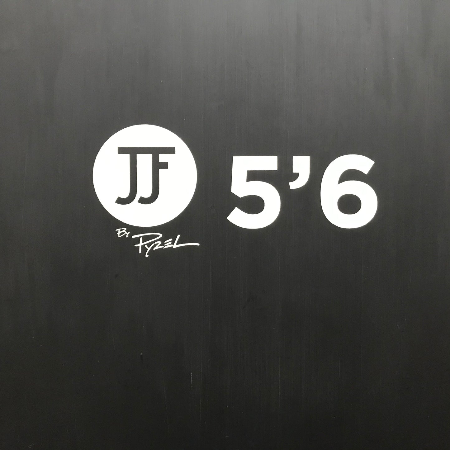 Pyzel JJF Gremlin softboard 5'6" secondhand surfboard model logo close-up