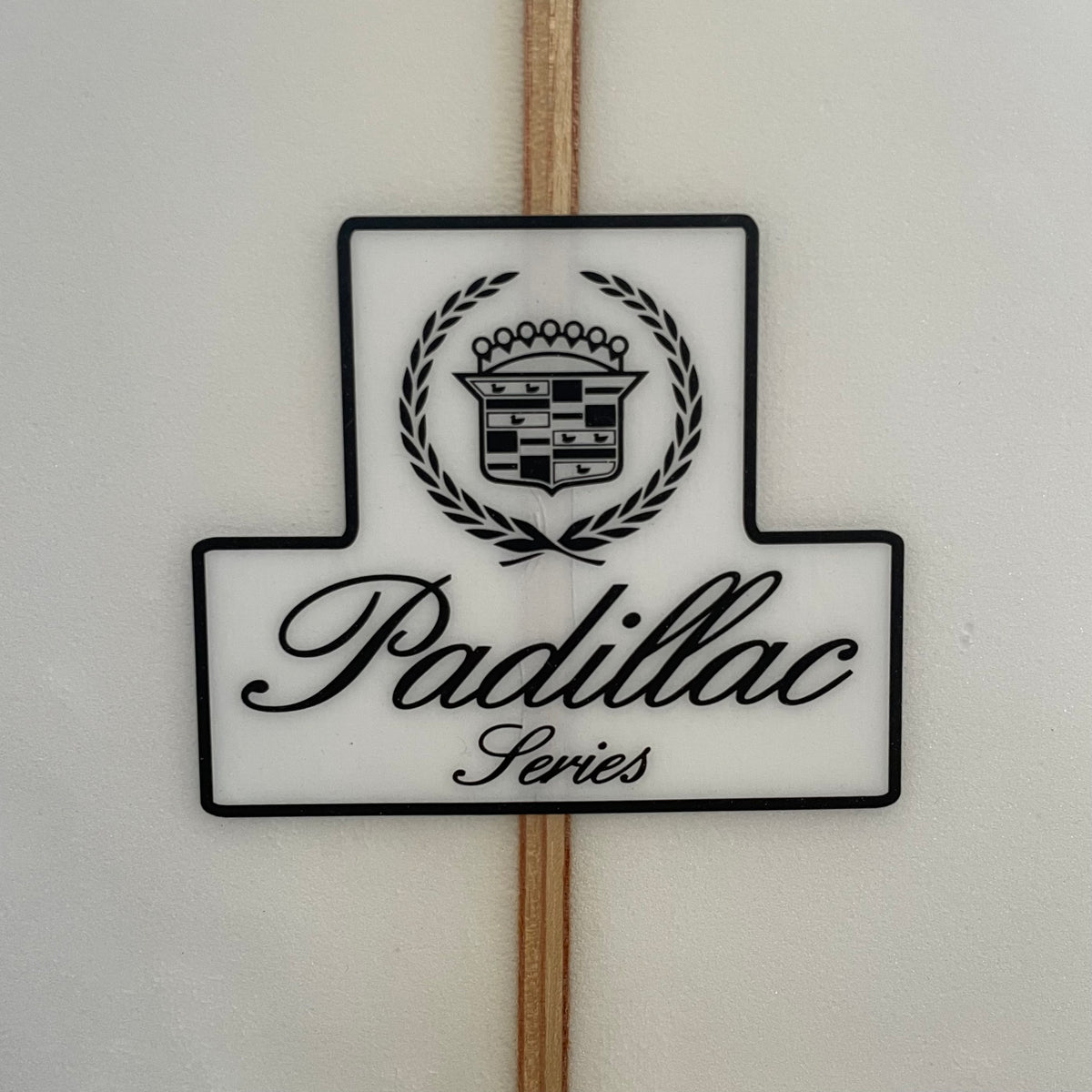Pyzel Padillac 7'8" secondhand surfboards model logo close-up