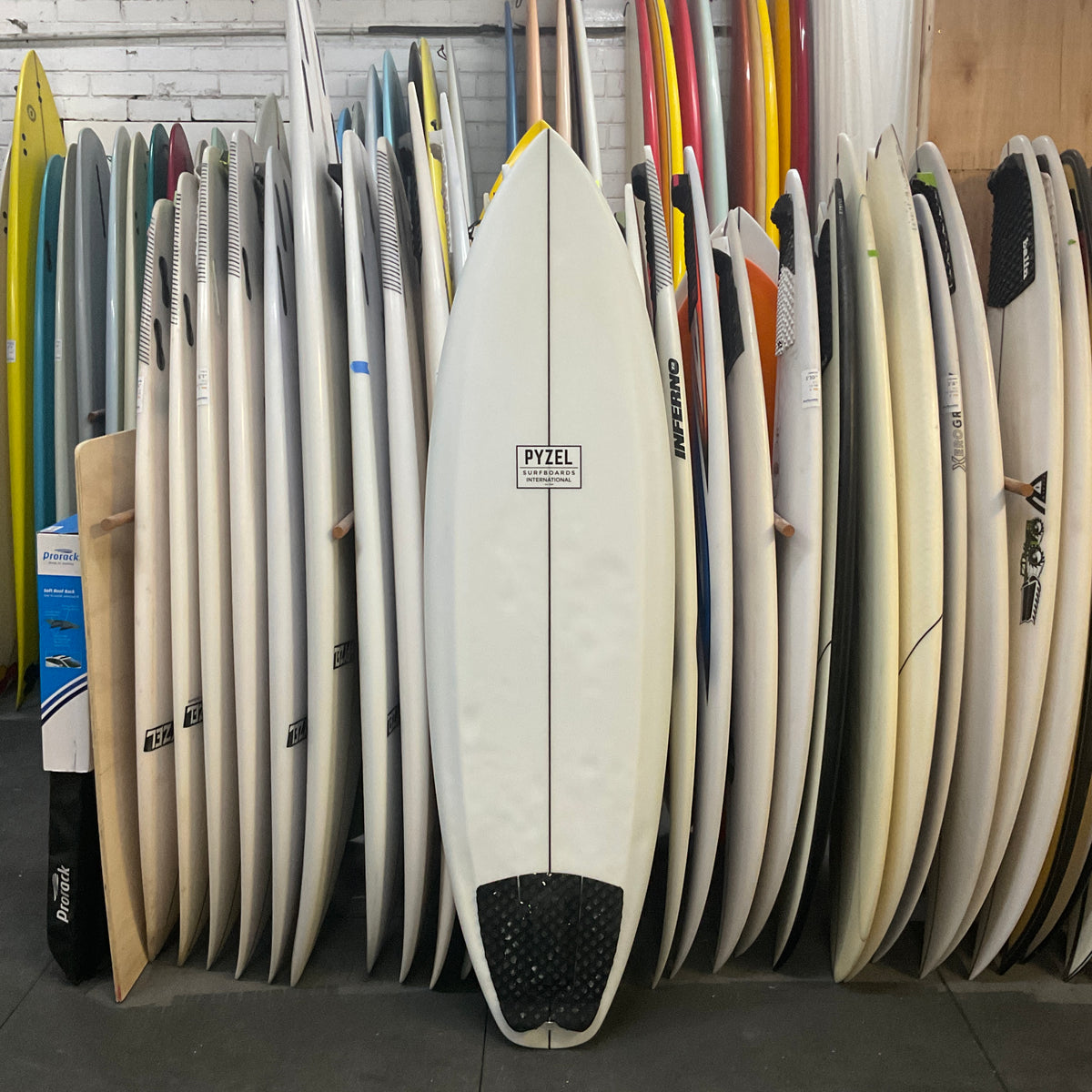 Pyzel Precious 5'11" secondhand surfboards top view