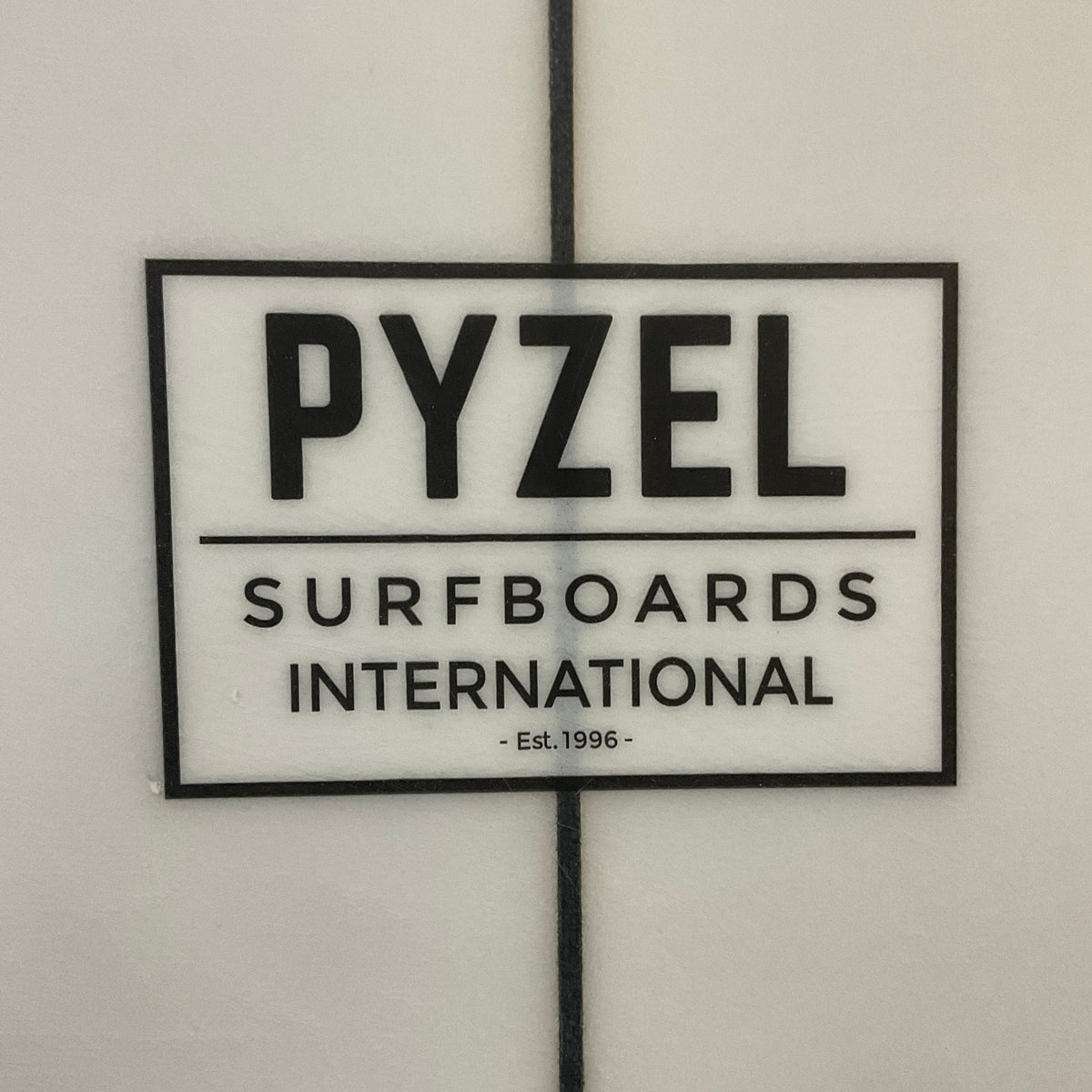 Pyzel Precious 5'11" secondhand surfboards brand name close-up