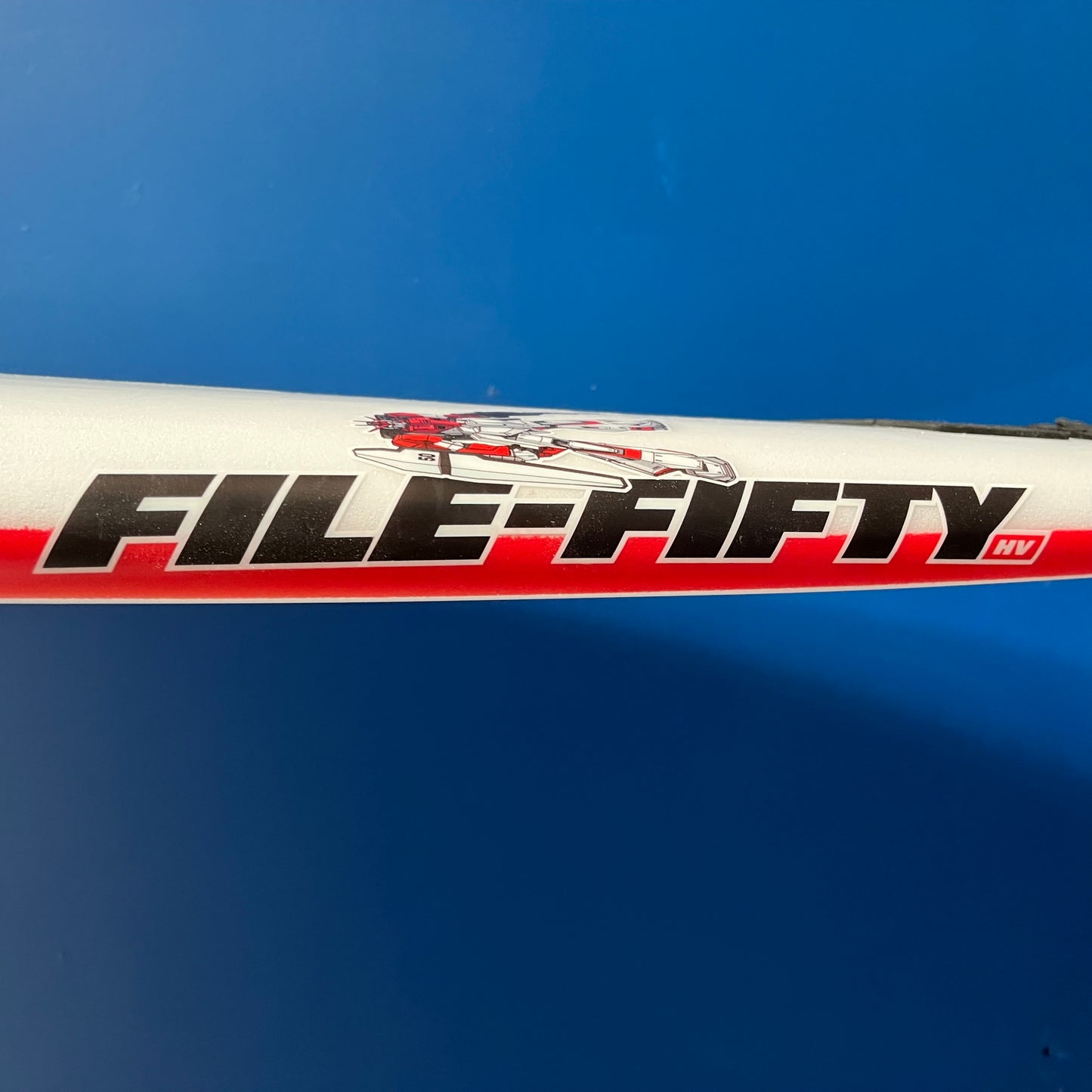 Sharpeye File Fifty HV 5'10" secondhand surfboard model logo close-up