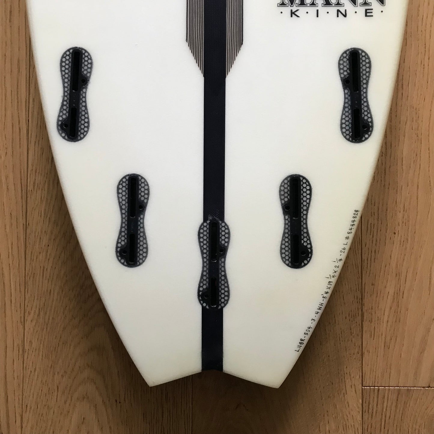 Slater Designs No Brainer 5'4" secondhand surfboard fin box close-up