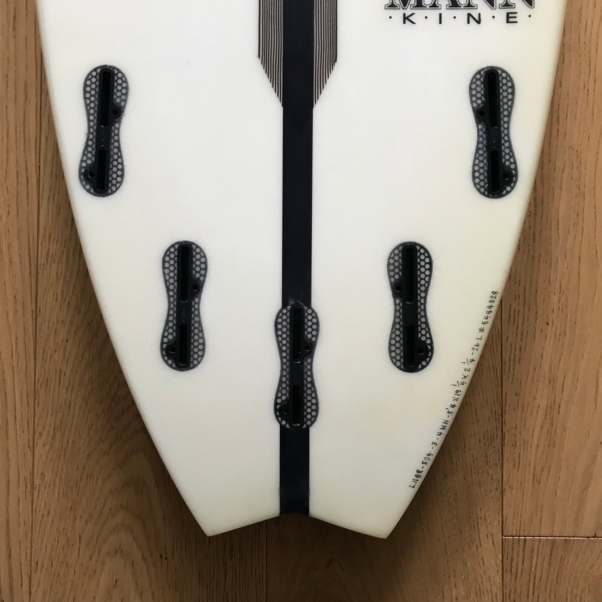 Slater Designs No Brainer 5'4" secondhand surfboard fin box close-up