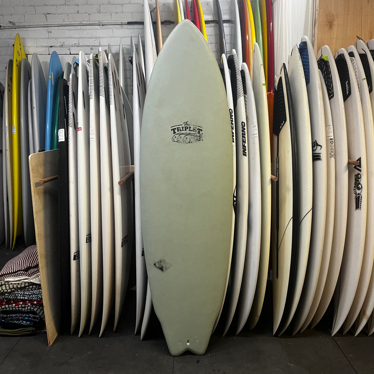 Softech Triplet 6'3" secondhand surfboards top view