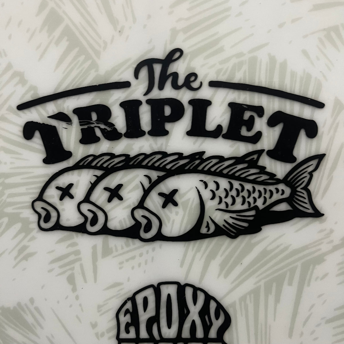 Softech Triplet 6'3" secondhand surfboards model logo close-up