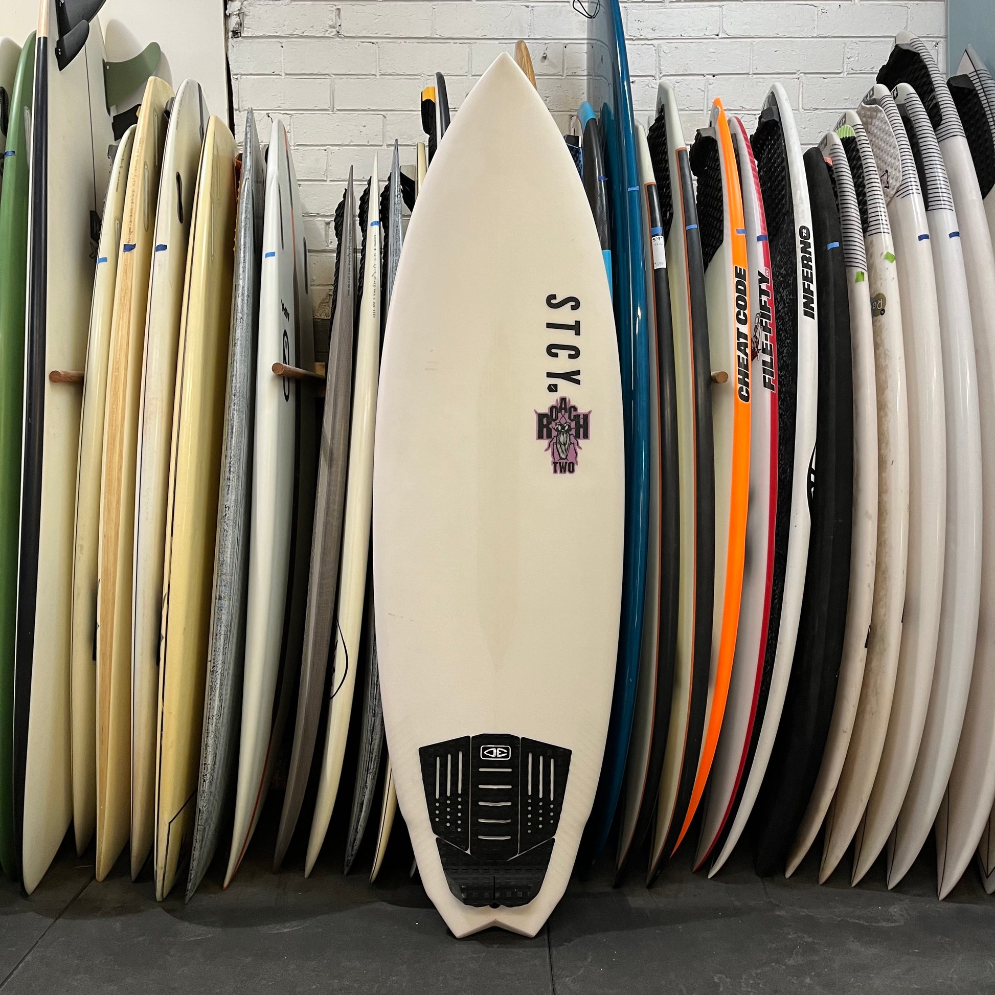 Stacey Roach 2 5'8" secondhand surfboard top view