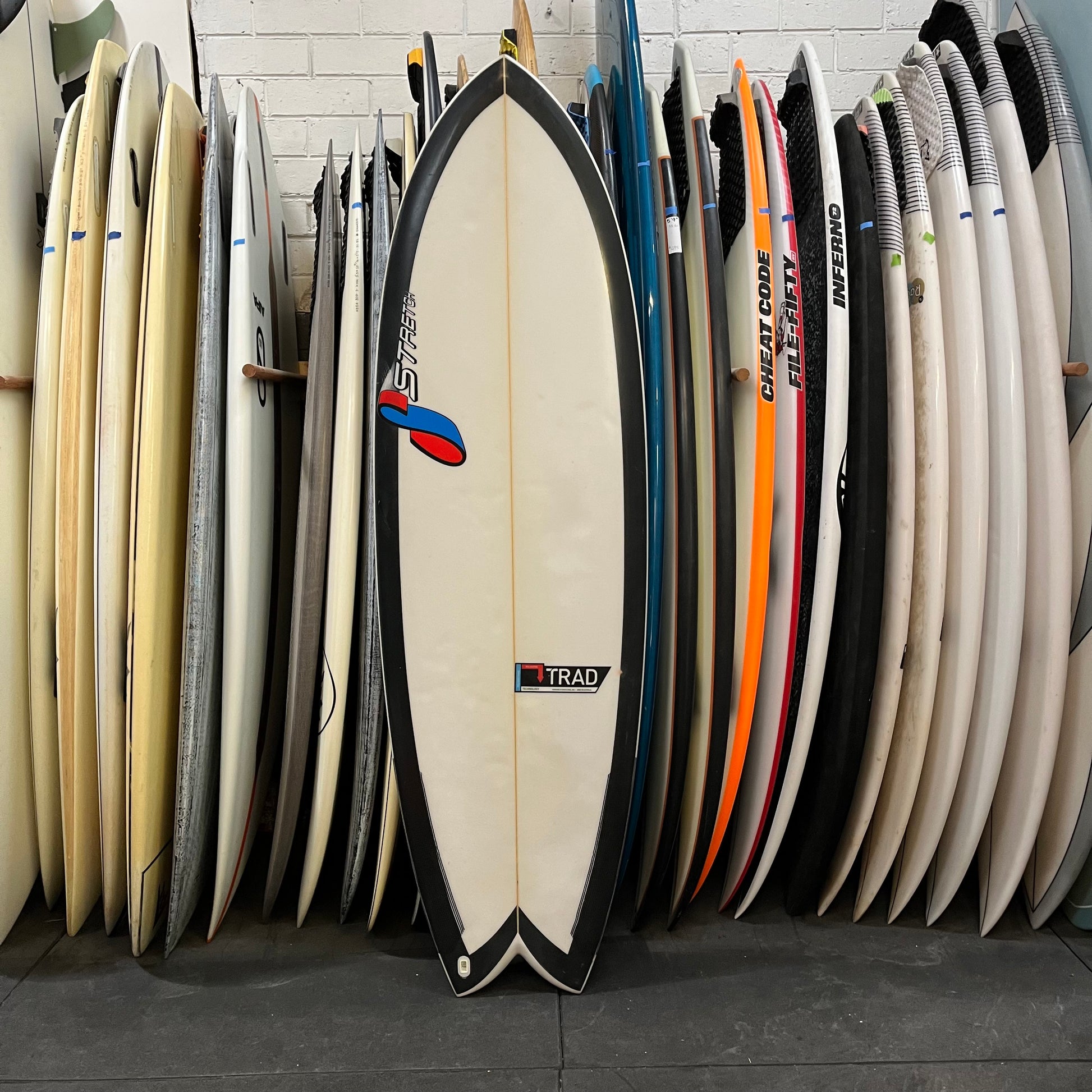 Stretch Quad Fish 5'6" secondhand surfboard top view