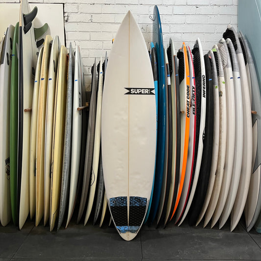Superbrand Burnside 6'4" secondhand surfboard top view