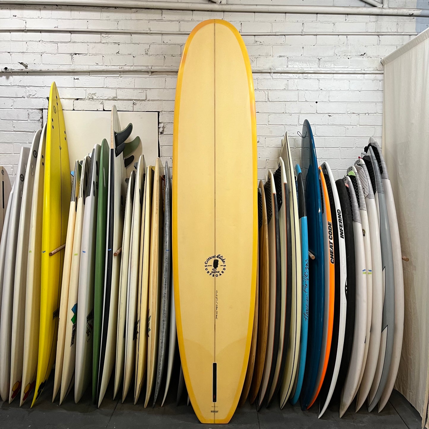 Critical Slide Surfboards Loggerhead 9'2" secondhand surfboard bottom view