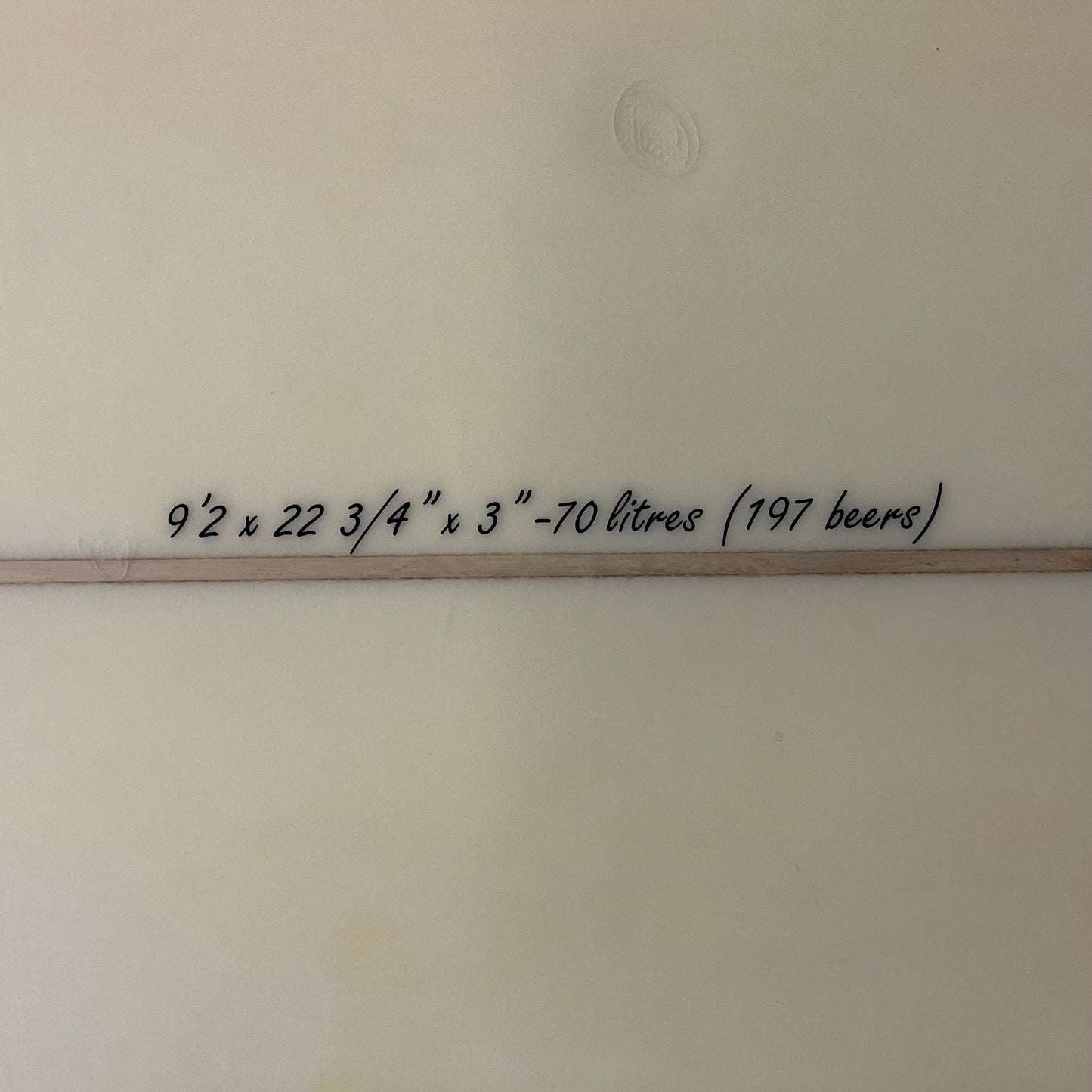 Critical Slide Surfboards Loggerhead 9'2" secondhand surfboard dimensions close-up