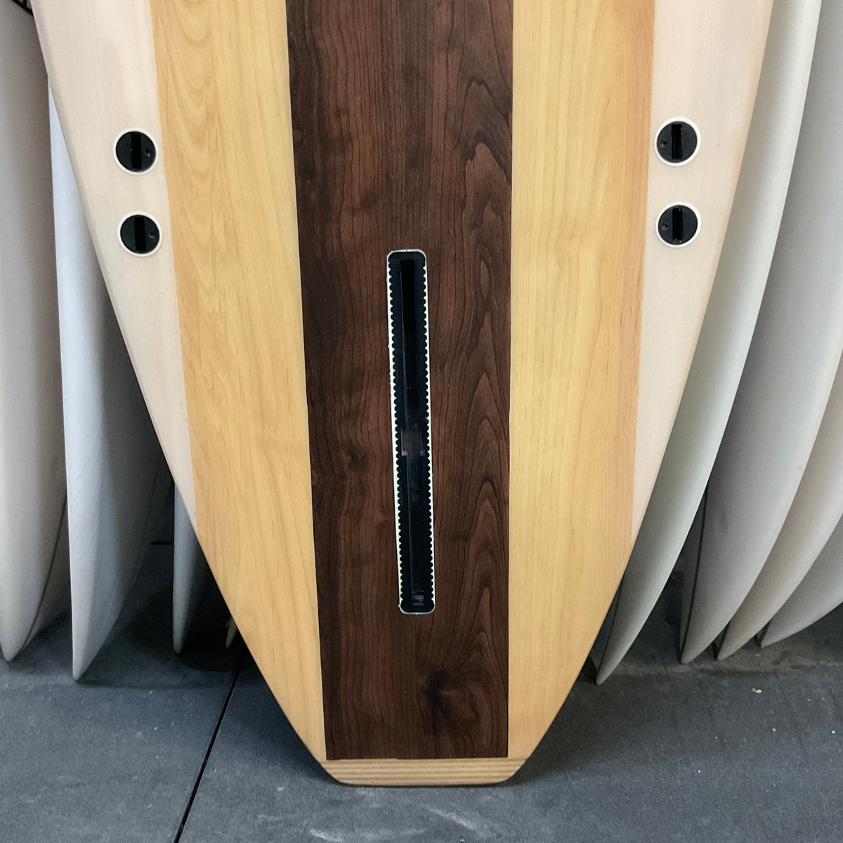 The Big Kahuna longboard 9'0" secondhand surfboards fin box close-up