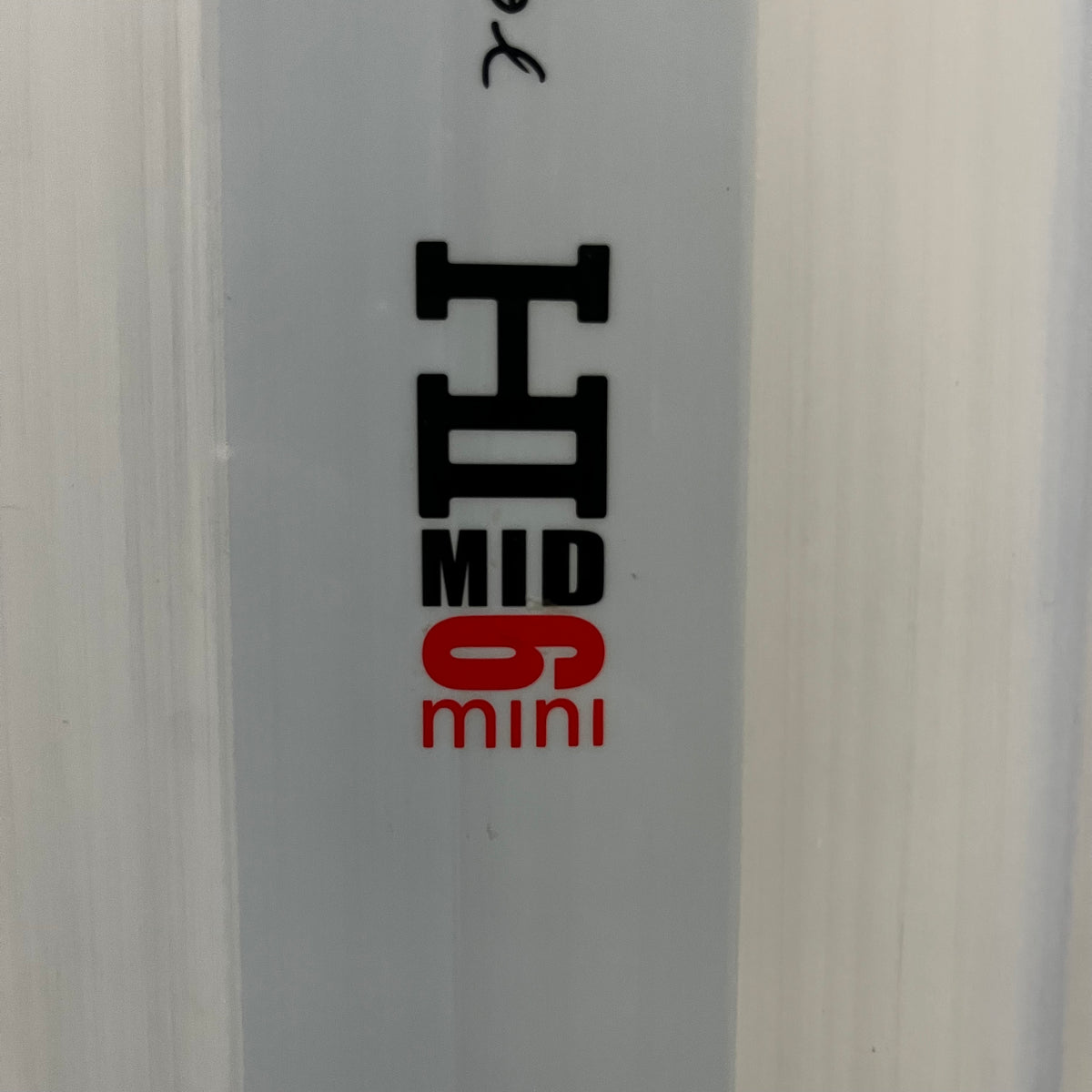 Tolhurst Harley Ingleby HI Mid 6 Mini 6'8" secondhand surfboard model logo close-up