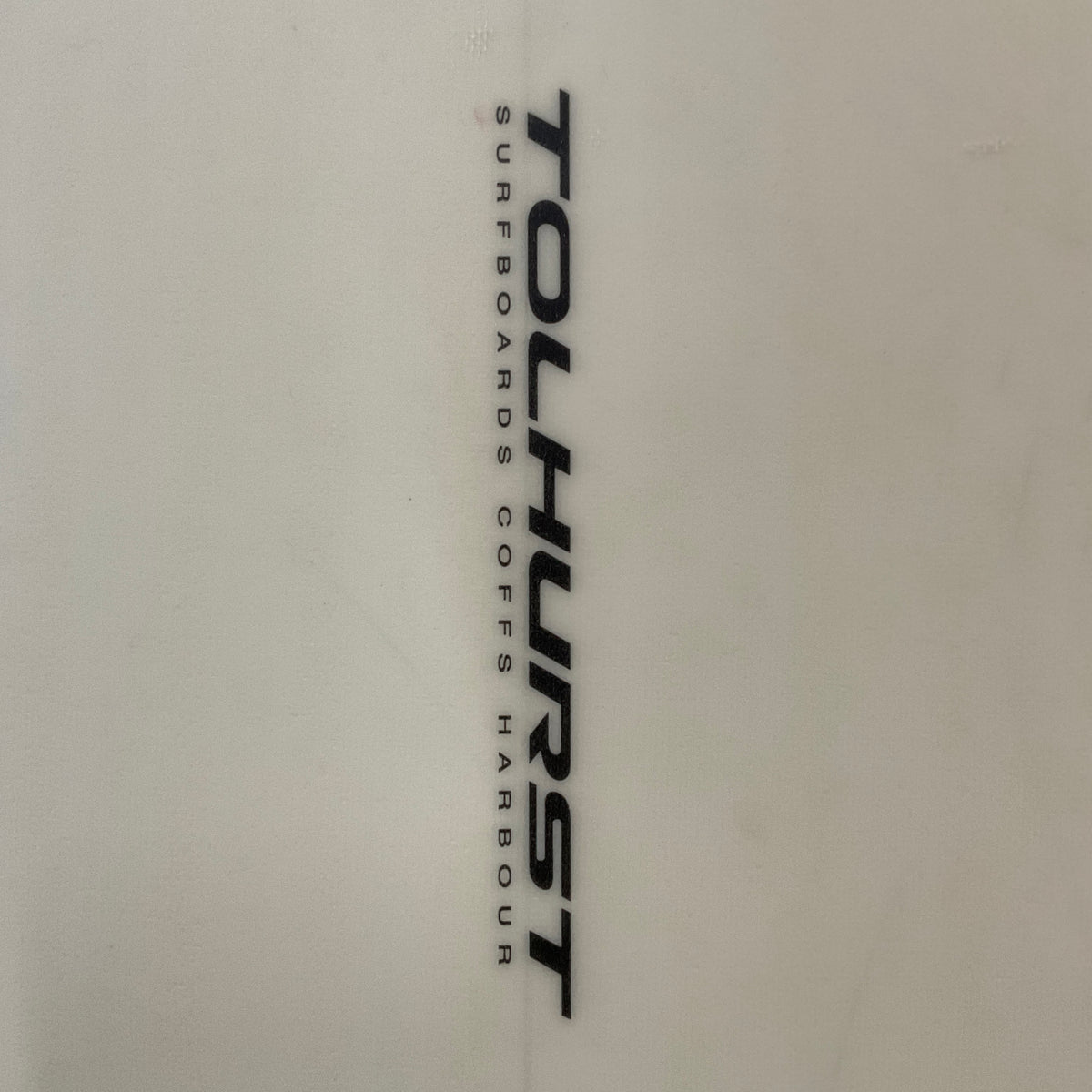 Tolhurst Harley Ingleby WPF 6’4” secondhand surfboards brand logo close-up